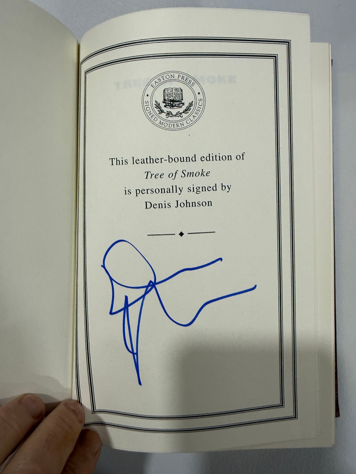 Easton Press Tree of Smoke – Denis Johnson SIGNED Modern Classics w/ COA