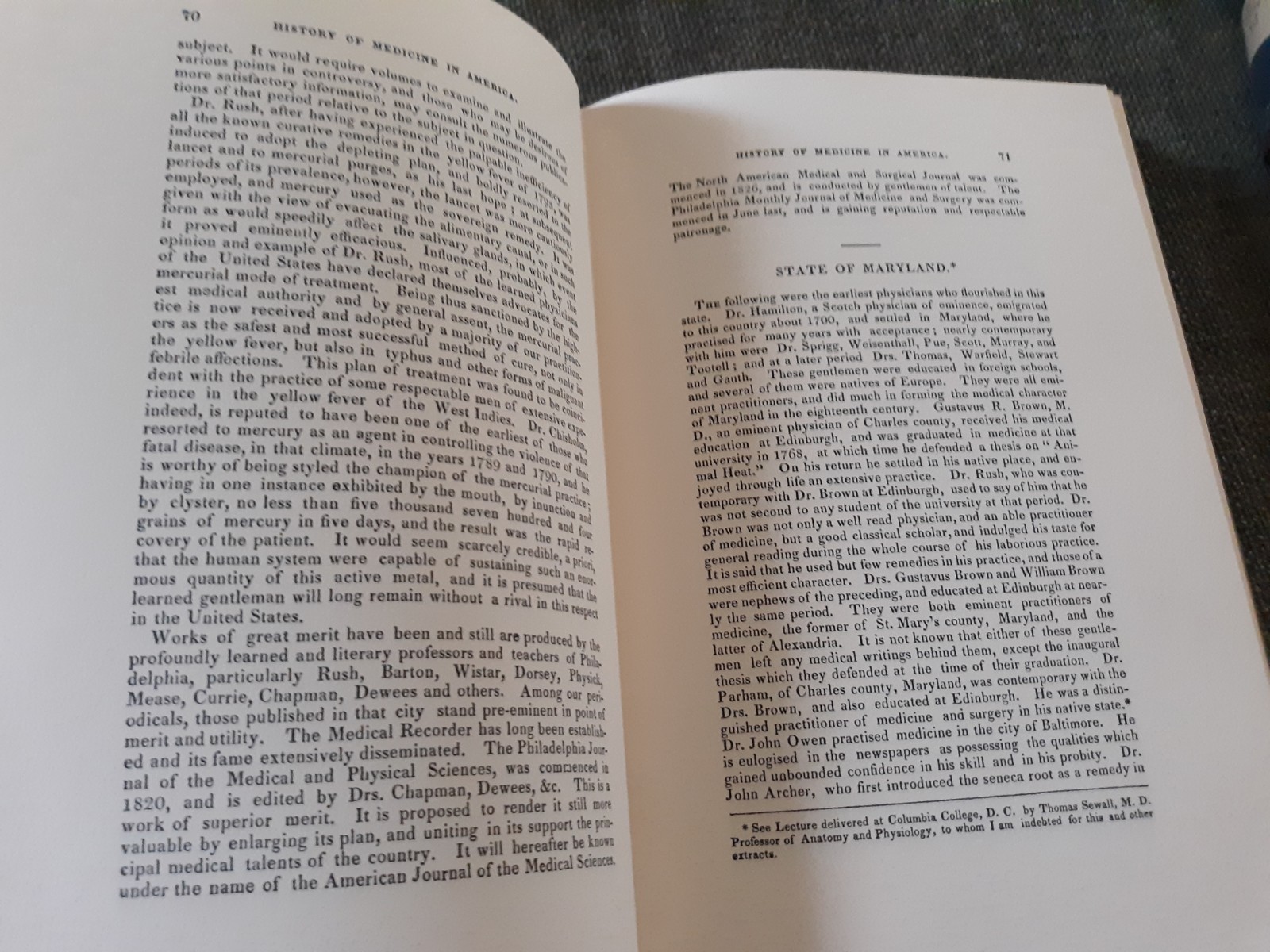 American Medical Biography, James Thacher, 1967 HC 2 Vol. Reprint X-lib.