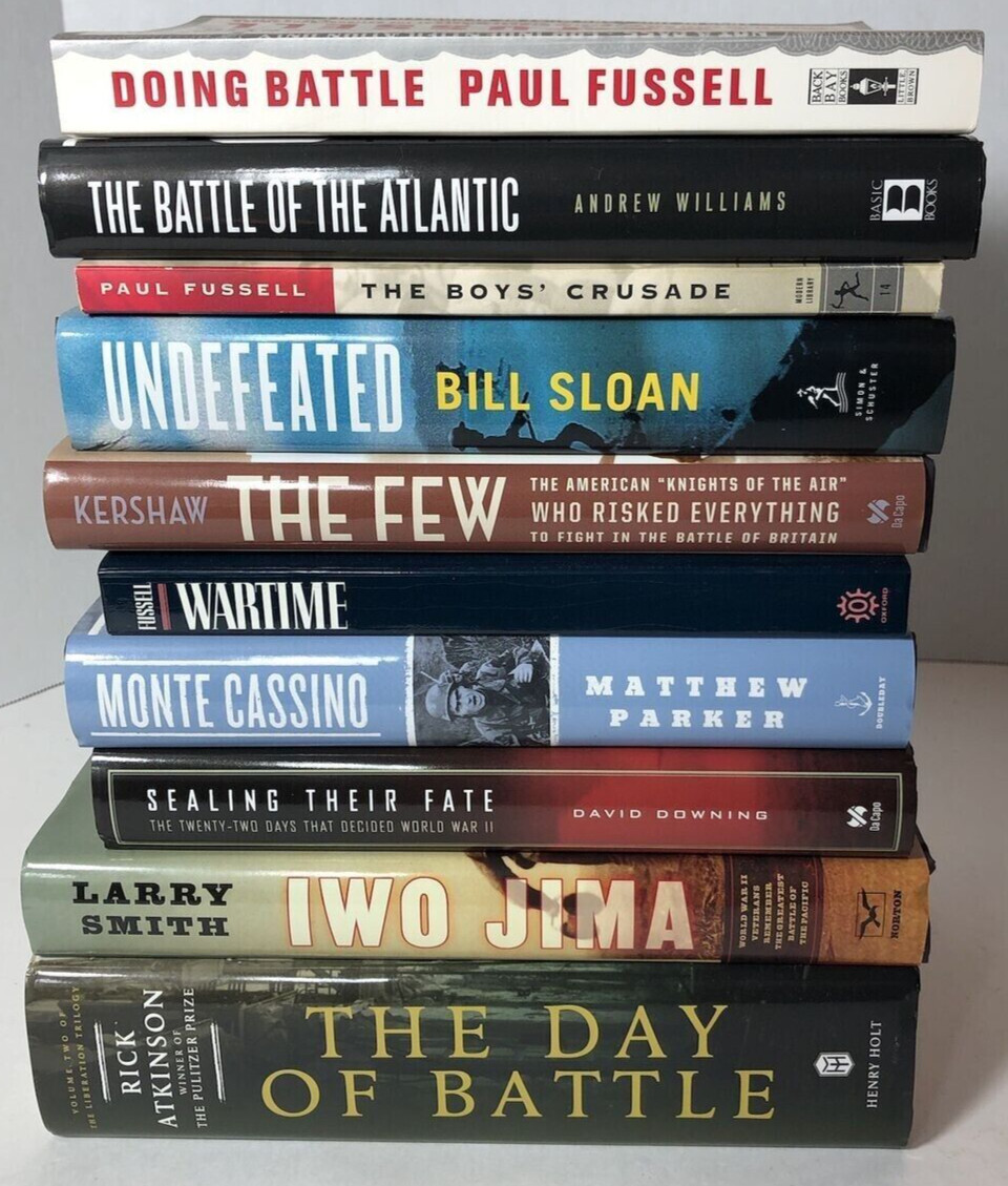 8X US Military War Nonfiction WWII/Civil War/Vietnam Random Mix Lot of Books