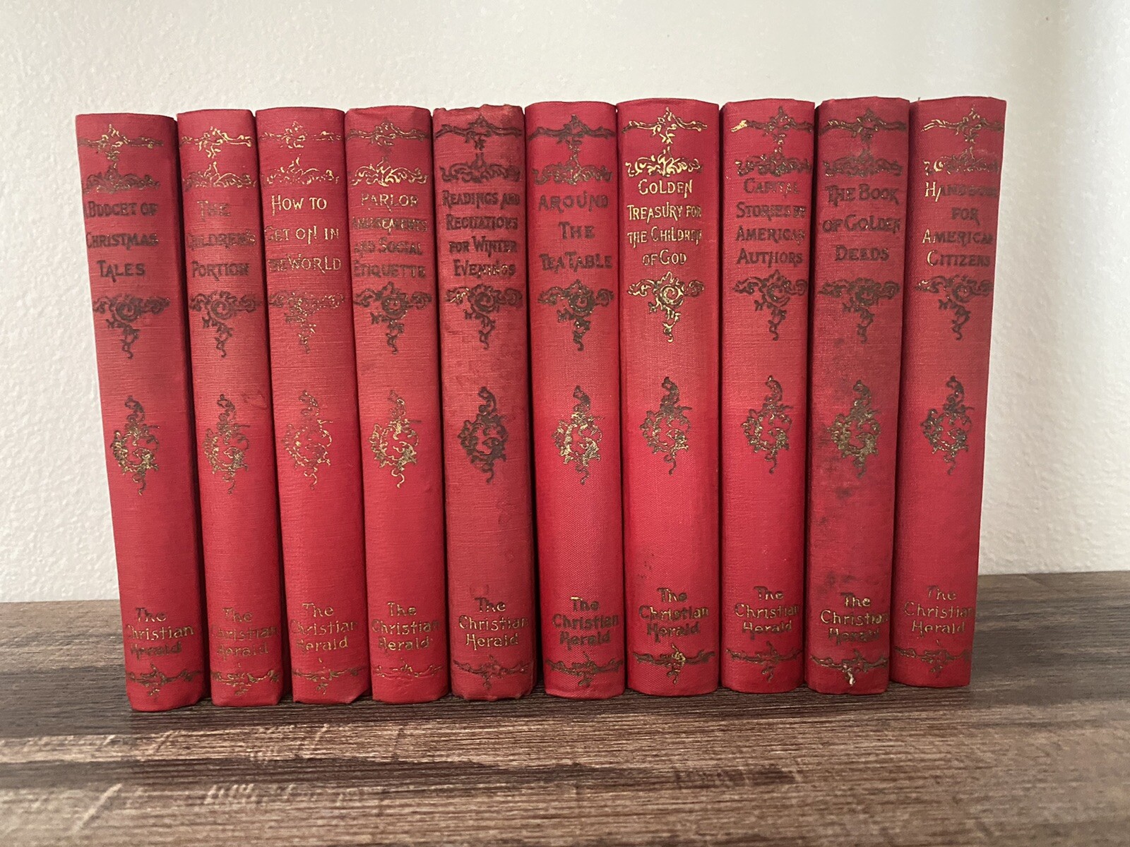 1895 The Christian Herald Library Complete 10 Volume Set by Louis Klopsch
