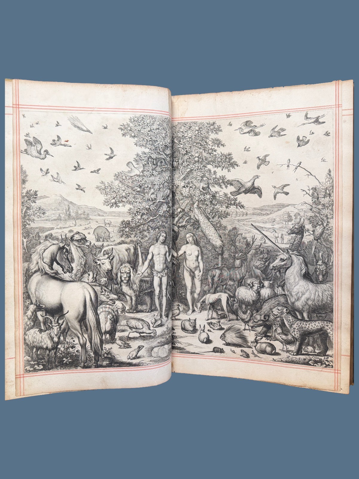 1660 John Field’s Restoration Bible with Double Engraved Plates King James Folio