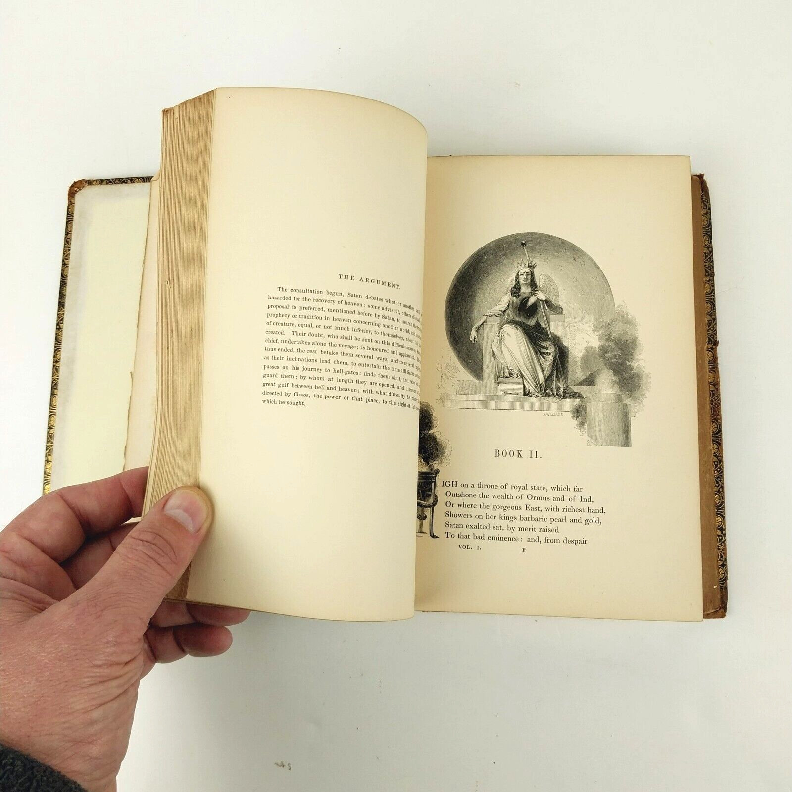 RARE 1843 The Poetical Works of John Milton By John Montgomery Vol 1 – Signed HC