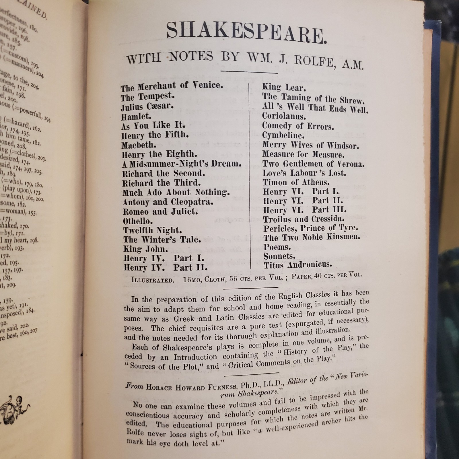 ANTIQUE Shakespeare Books Harper & Brothers 1884 Samuel Carson & Co UNCUT PAGES
