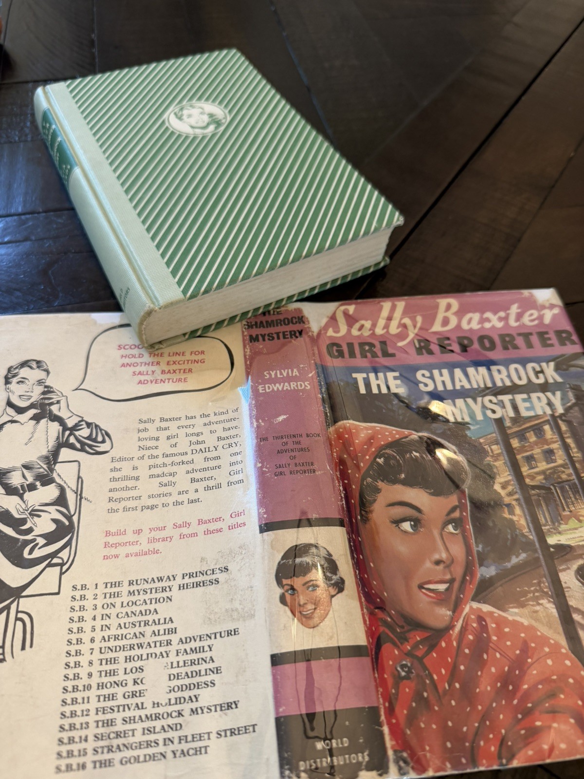 Sally Baxter, Girl Reporter #13 The Shamrock Mystery DJ Good RARE UK Hardcover