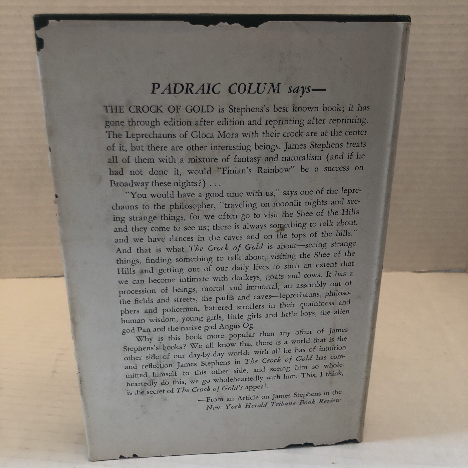 THE CROCK OF GOLD BY JAMES STEPHENS 1956 To: Homer Brinkley From: Velma Keen