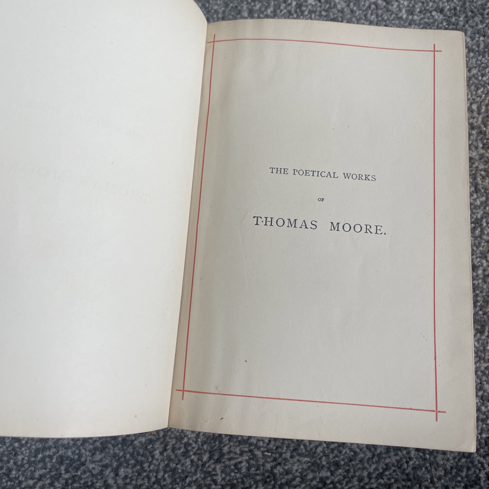 Thomas Moore Poetical Works The Chandos Poet Antique Book Frederick Warne