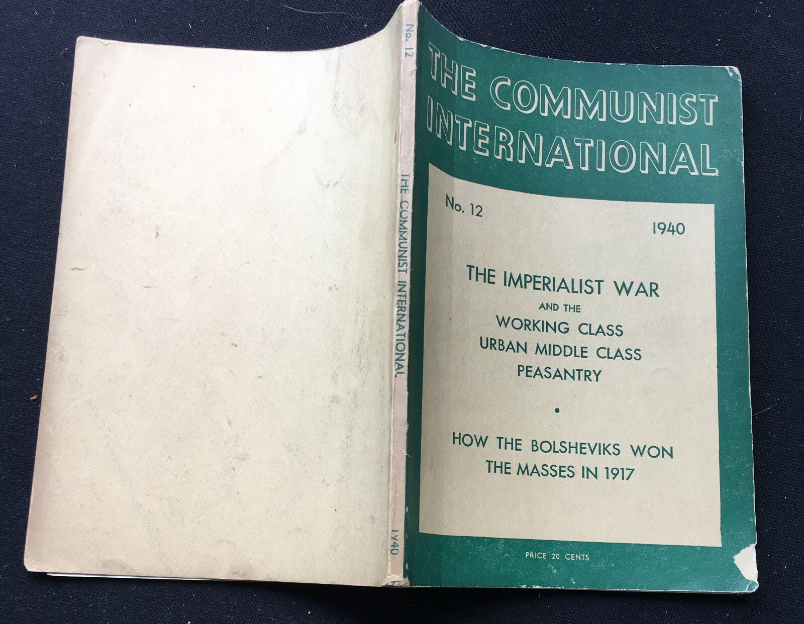 The Communist International No 12 1940 The Imperialist War and the Working Class