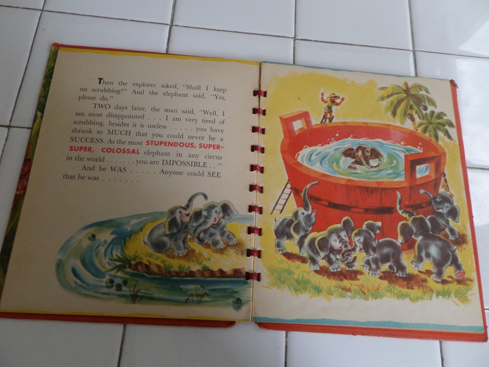 The Elephants Dilemma, A Bonnie Book,1946(VINTAGE Spiral Book)