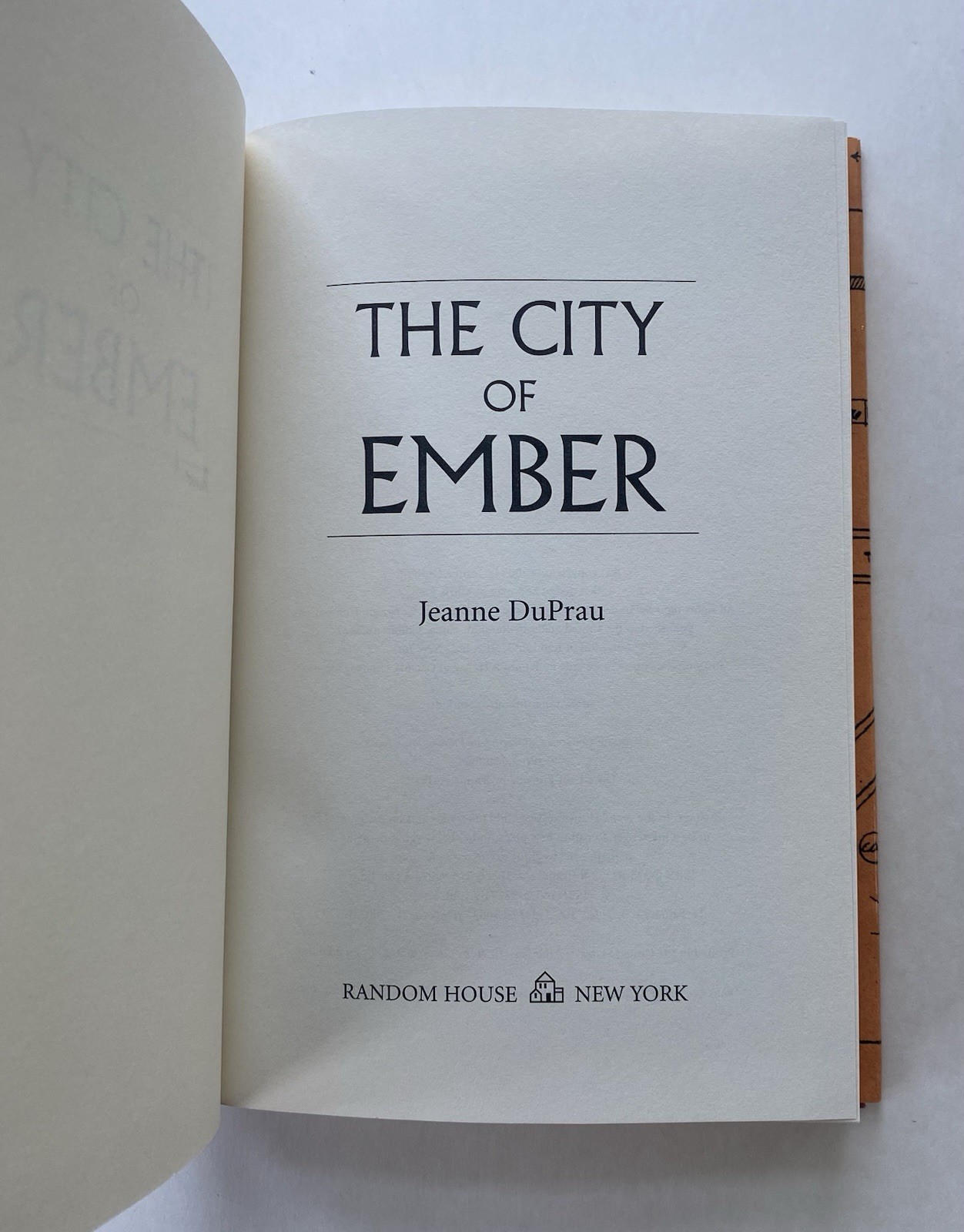The City of Ember ~ Jeanne DuPrau ~ Hardcover First Edition, 1st Printing