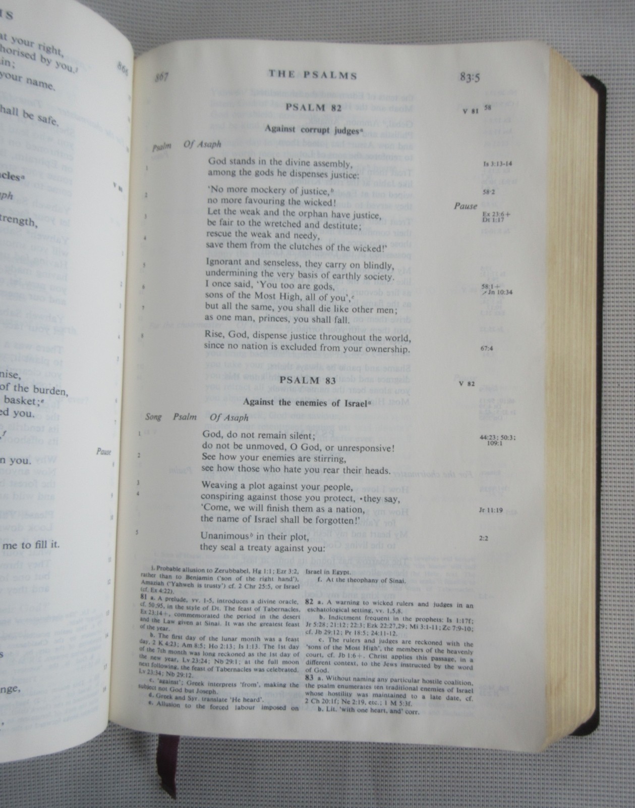 THE JERUSALEM BIBLE 1966 Doubleday Black Faux Leather Cover
