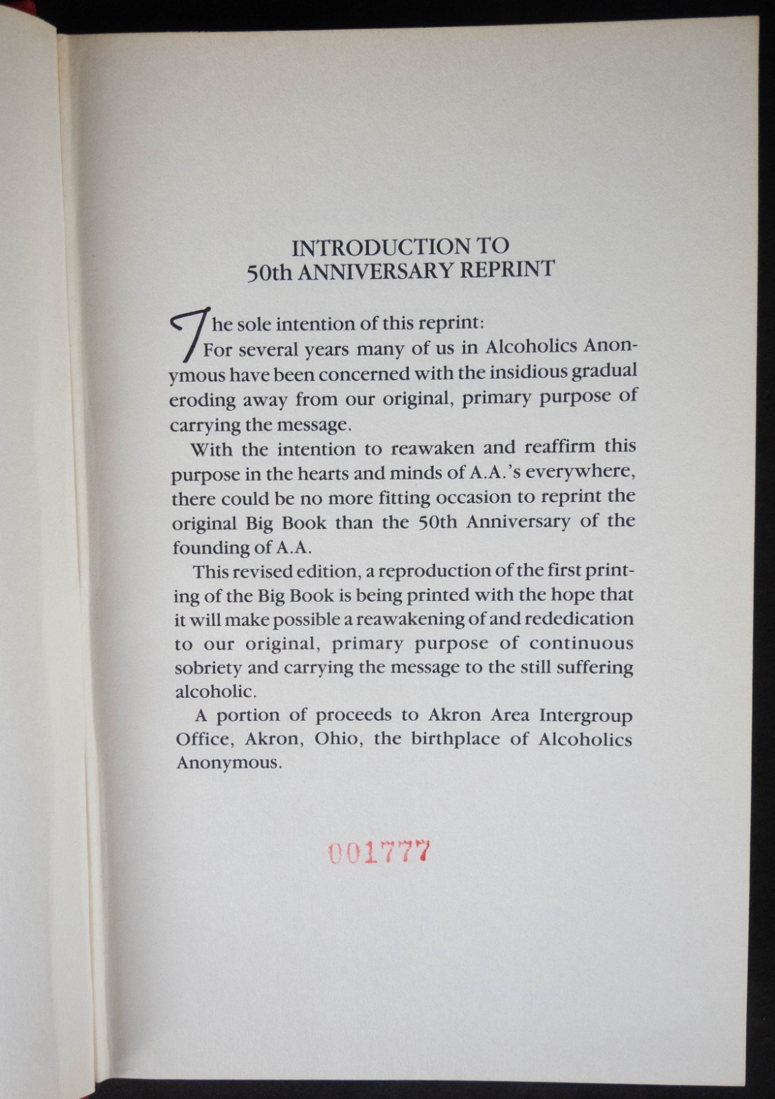 Alcoholics Anonymous – 50th Anniversary Edition – 1985
