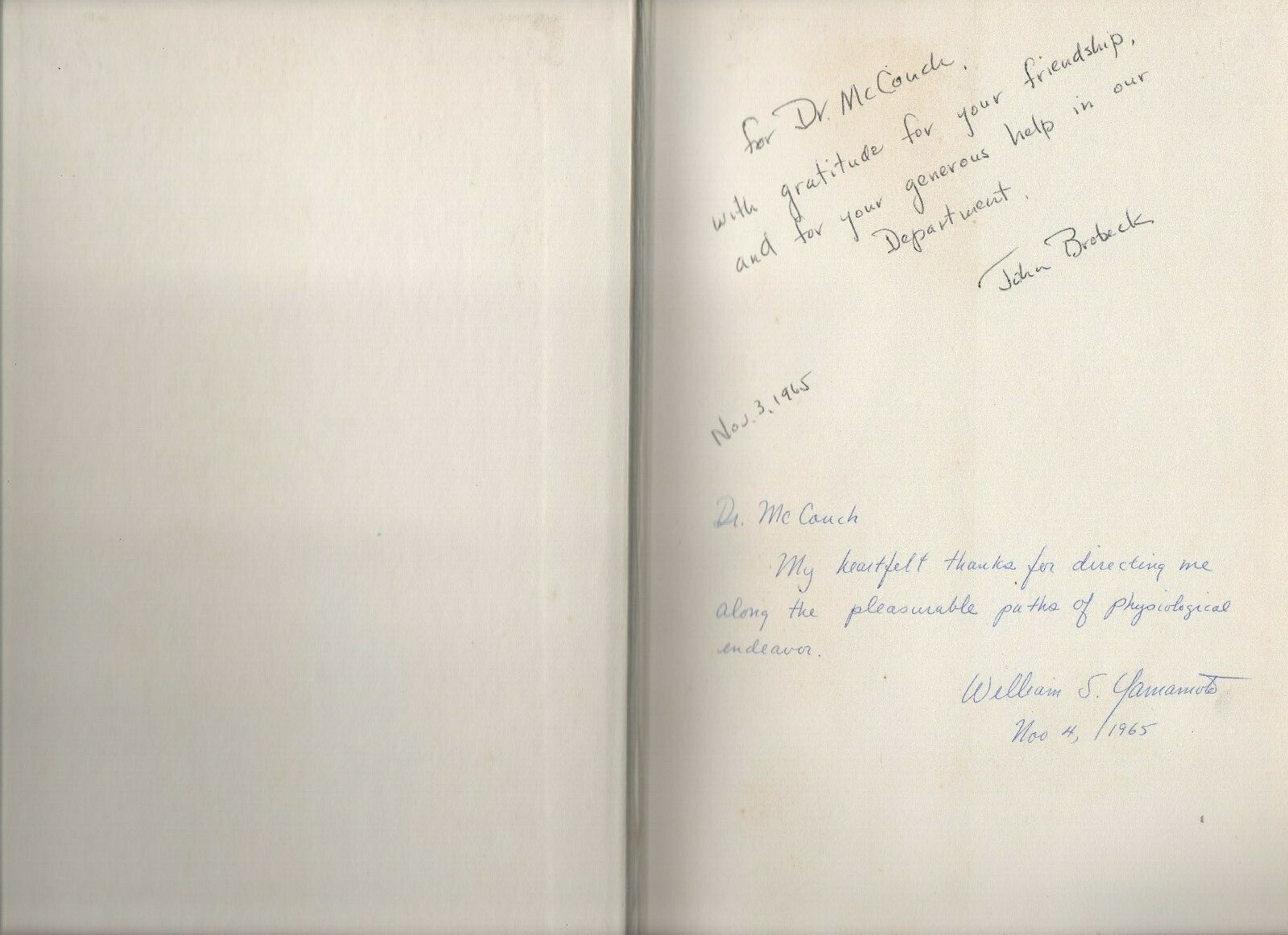 Physiological Controls Regulations 1757-1965 William S Yamamoto Signed 1st Ed HC