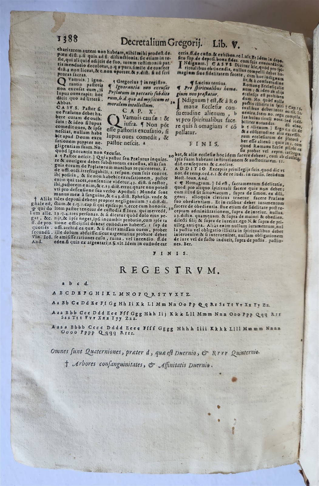 1591 DECRETALS of Pope Gregory IX antique 16th CENTURY