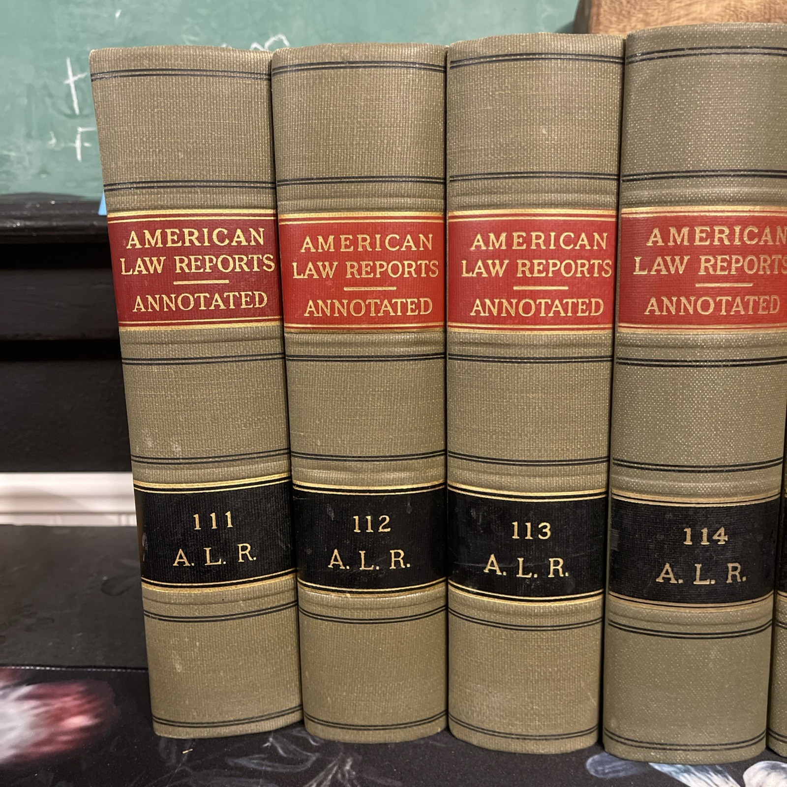Lot of 9 American Law Reports Annotated 1937 Volumes 111-119 Vintage Ex Lib Law