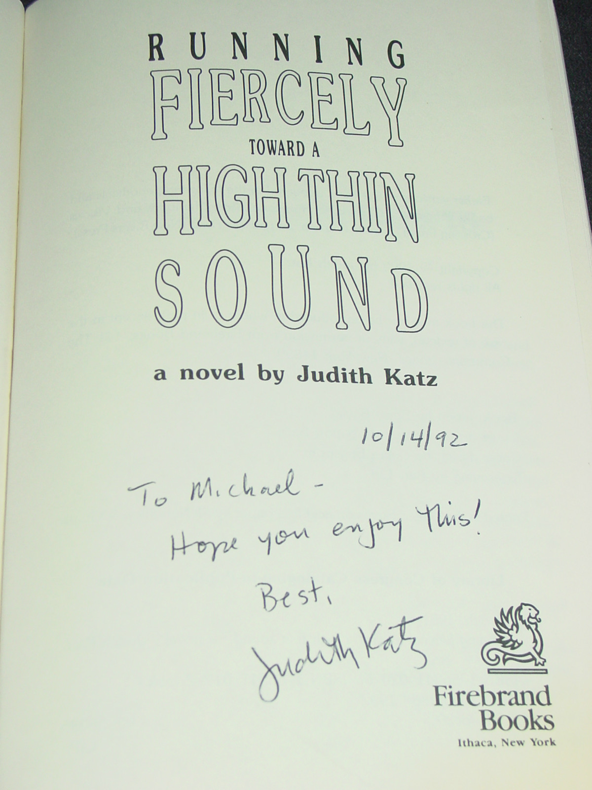 Running Fiercely Toward A High Thin Sound, Jewish Magical Lesbian Realism