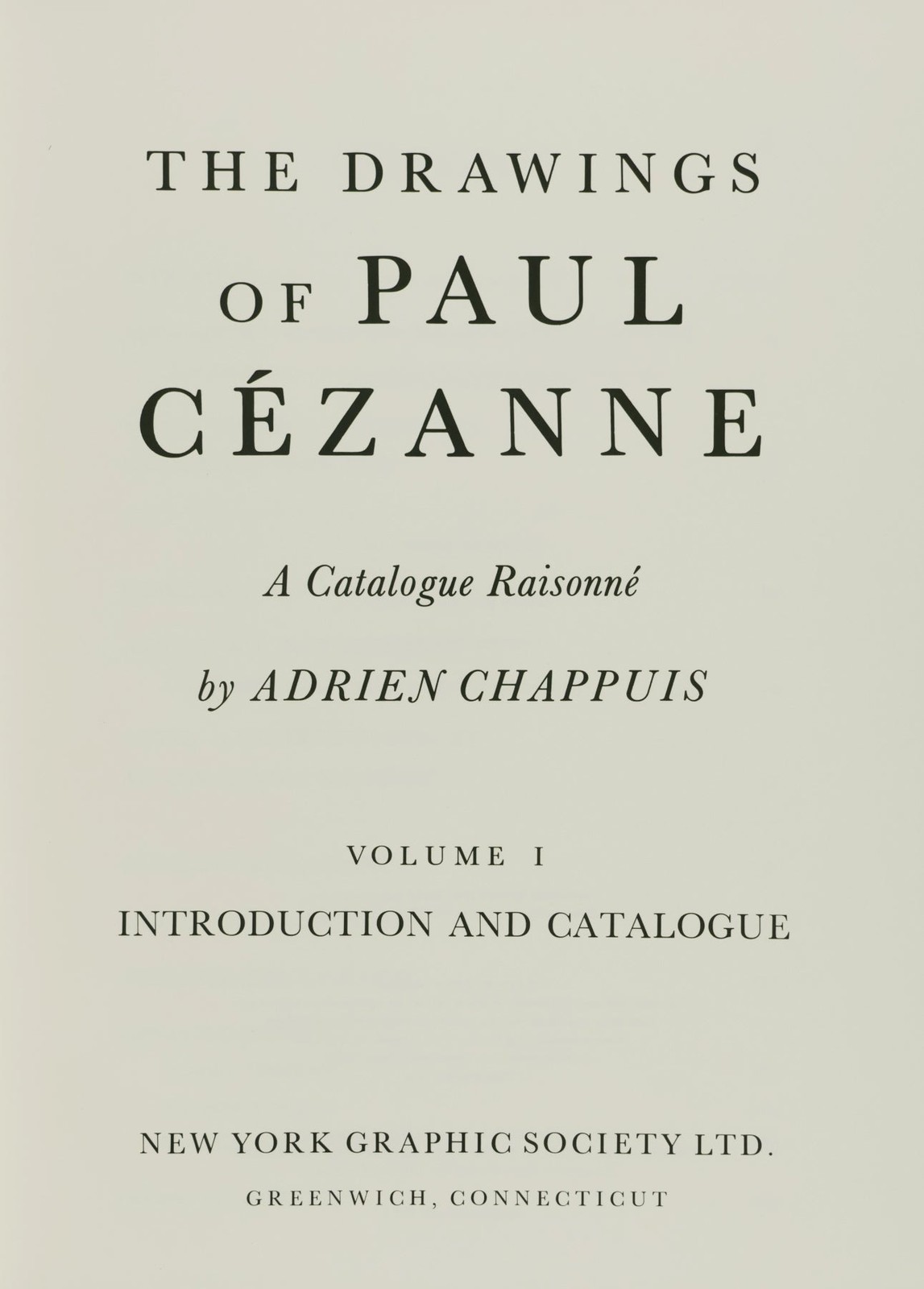 Adrien Chappuis / Drawings of Paul Cézanne Catalogue Raisonné 2 VOLS 1st 1973