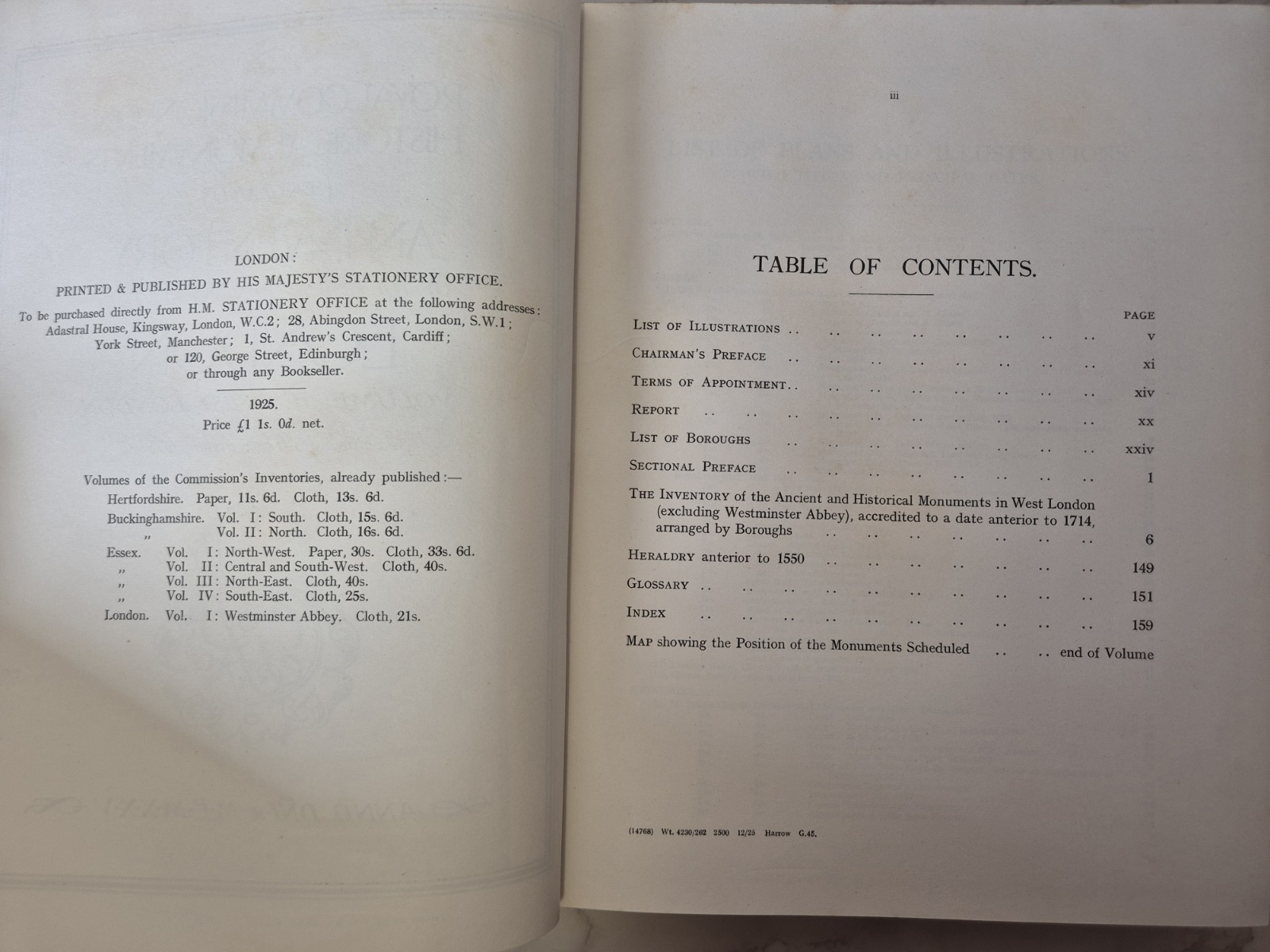 Royal Commission On Historical Monuments – London Vols. 1-5 Full Set 1st Edition