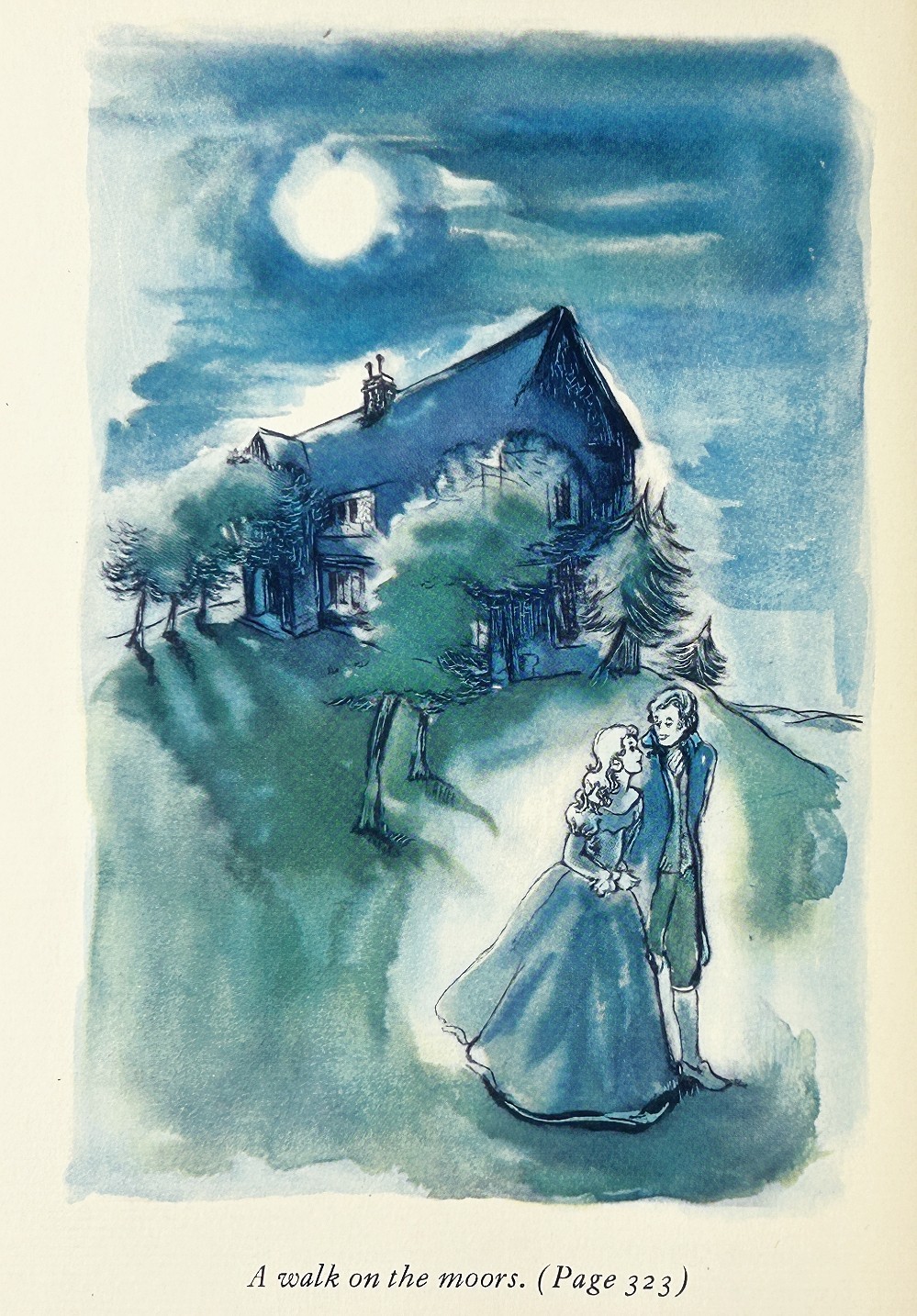 1947 illustrated WUTHERING HEIGHTS Toxic Love GHOST Story GOTHIC ROMANCE Bronte