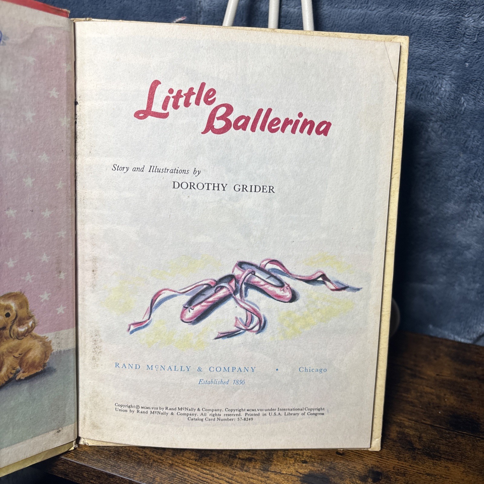 LITTLE BALLERINA Rand McNally ELF Book Vintage 1958 HARDCOVER By DOROTHY GRIDER