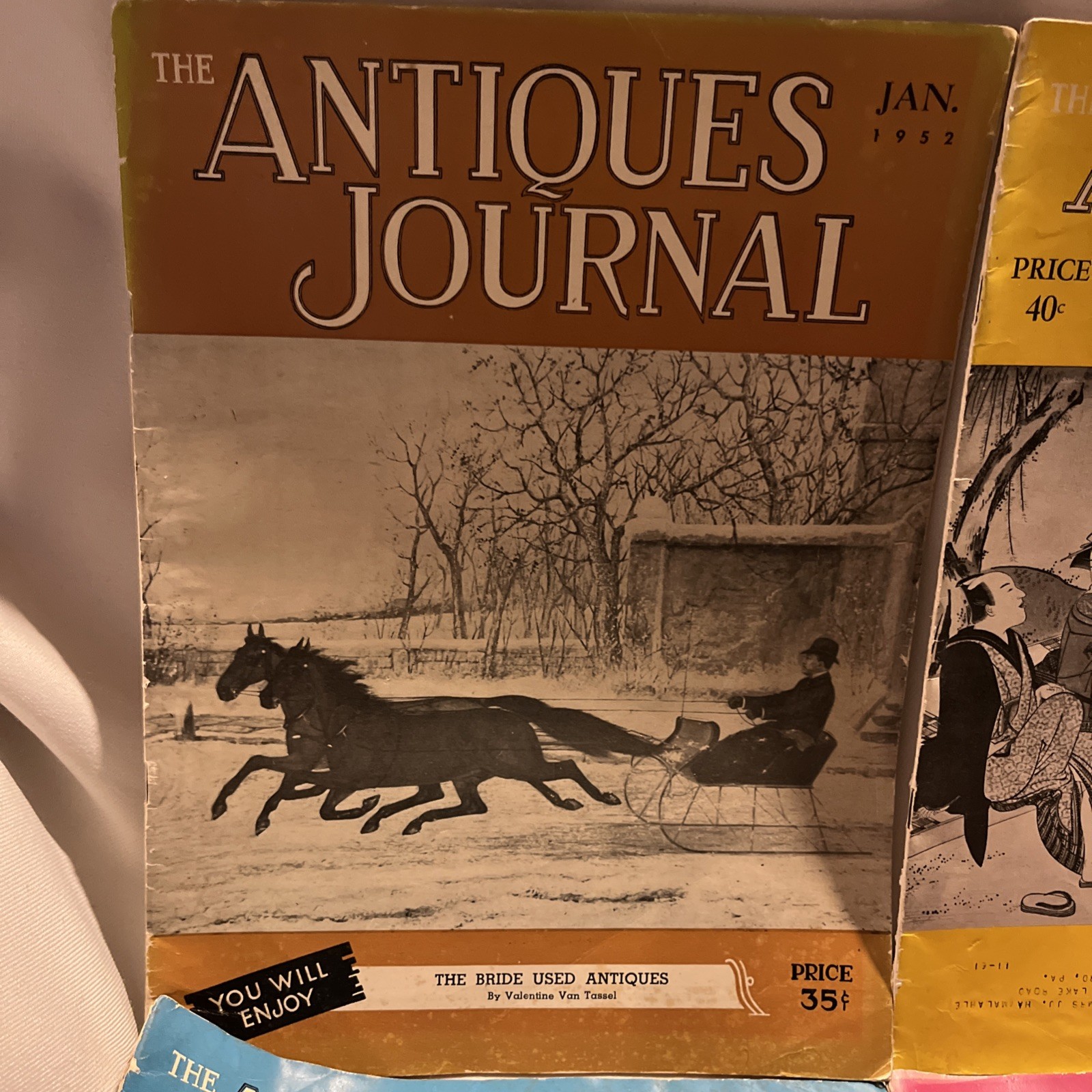 The Antiques Journal Magazines 1952, 1953 & 1961 Lot of 4 Vintage Monthly Issues