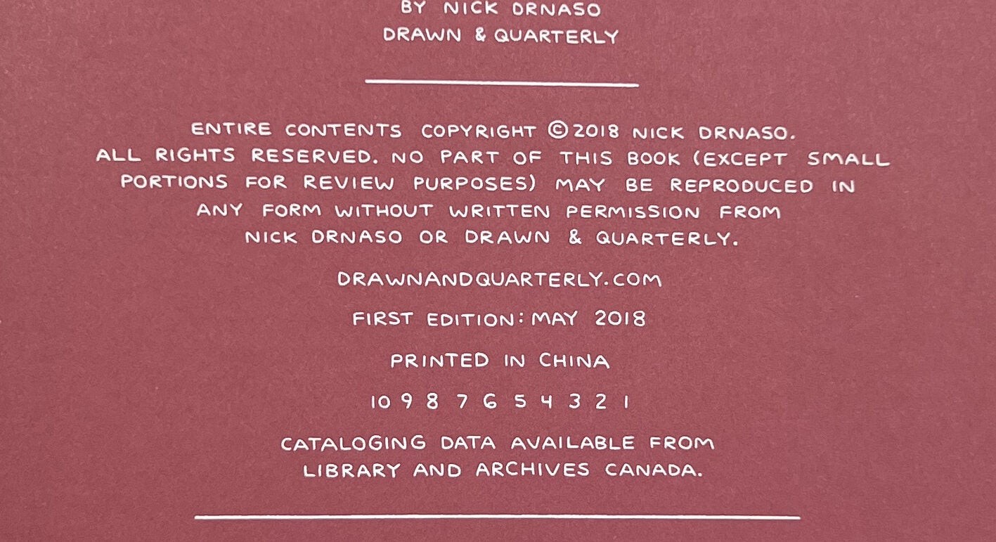 Nick Drnaso / Sabrina 1st Edition 2018