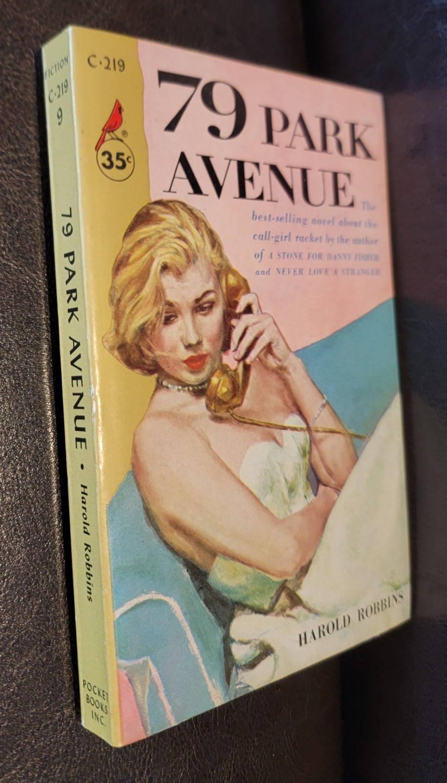 79 Park Avenue Harold Robbins Cardinal C-219 1st Print 1956 Best Seller Sleaze