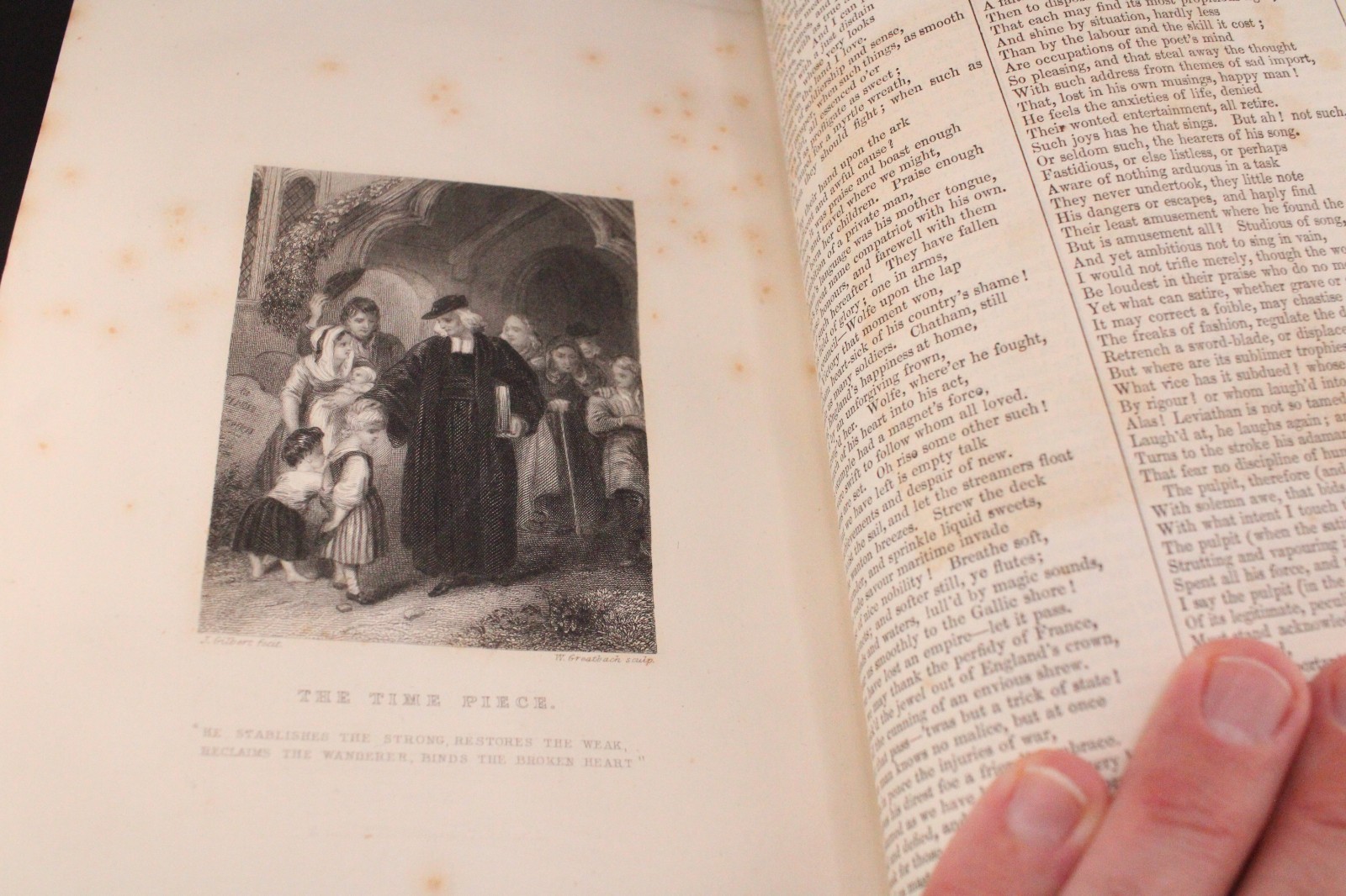 Rare 1865 Cowper’s Life & Works Blue Leather Bound Book