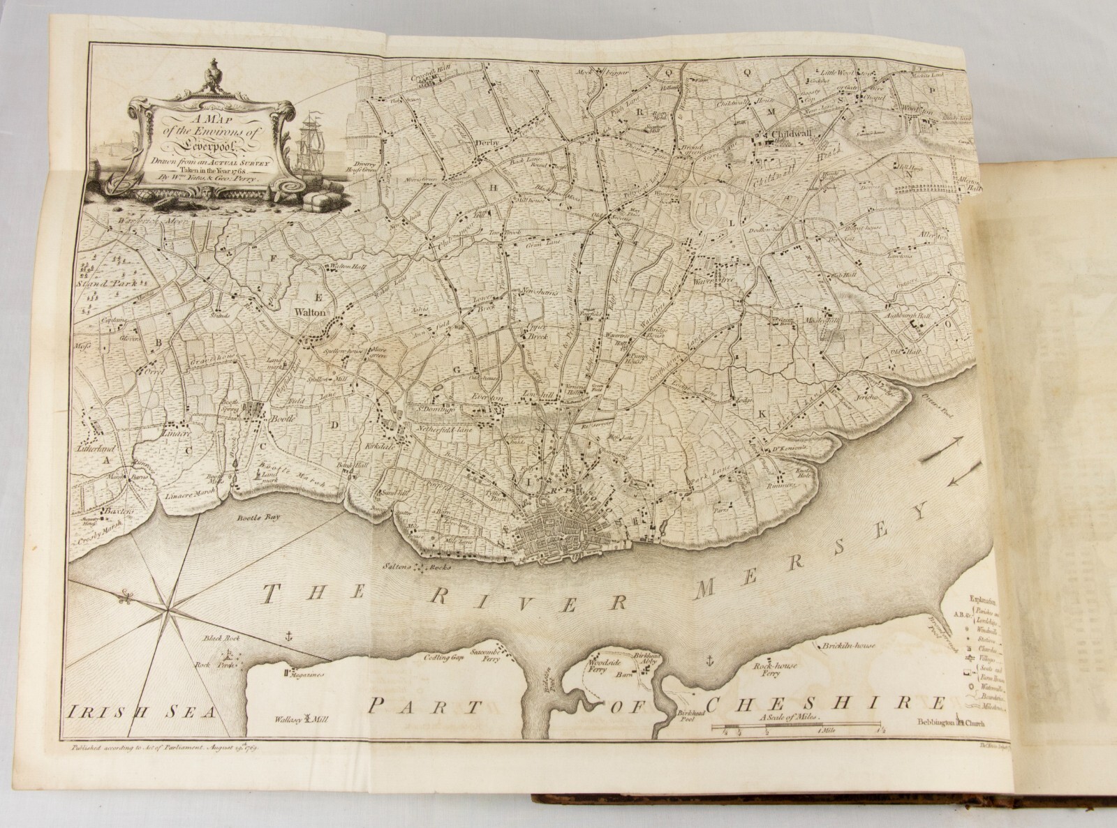 Liverpool 1774 – Enfield History – City – Large Folding Map, and Charts & Plates