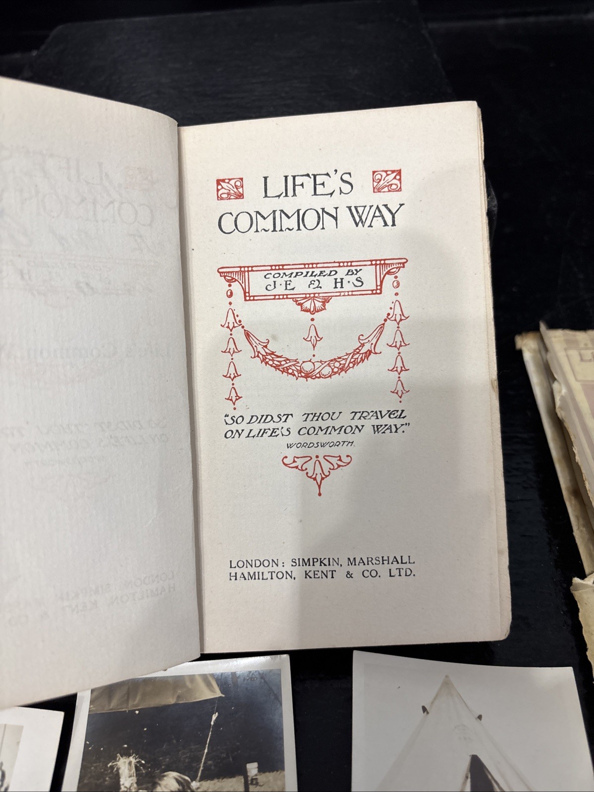 Rare Antique 1920’s Book Life’s Common Way With Photos Of Owner Inspirational