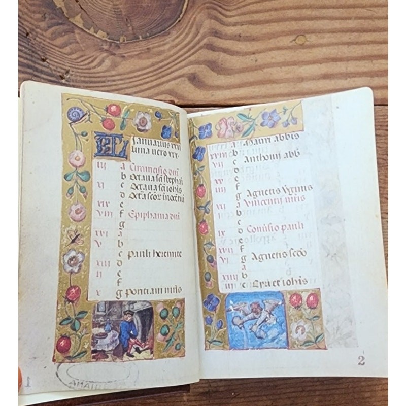 RARE Manuscript Fascimile Libro delle Ore Ross 94 Vatican Book of Hours Belsar