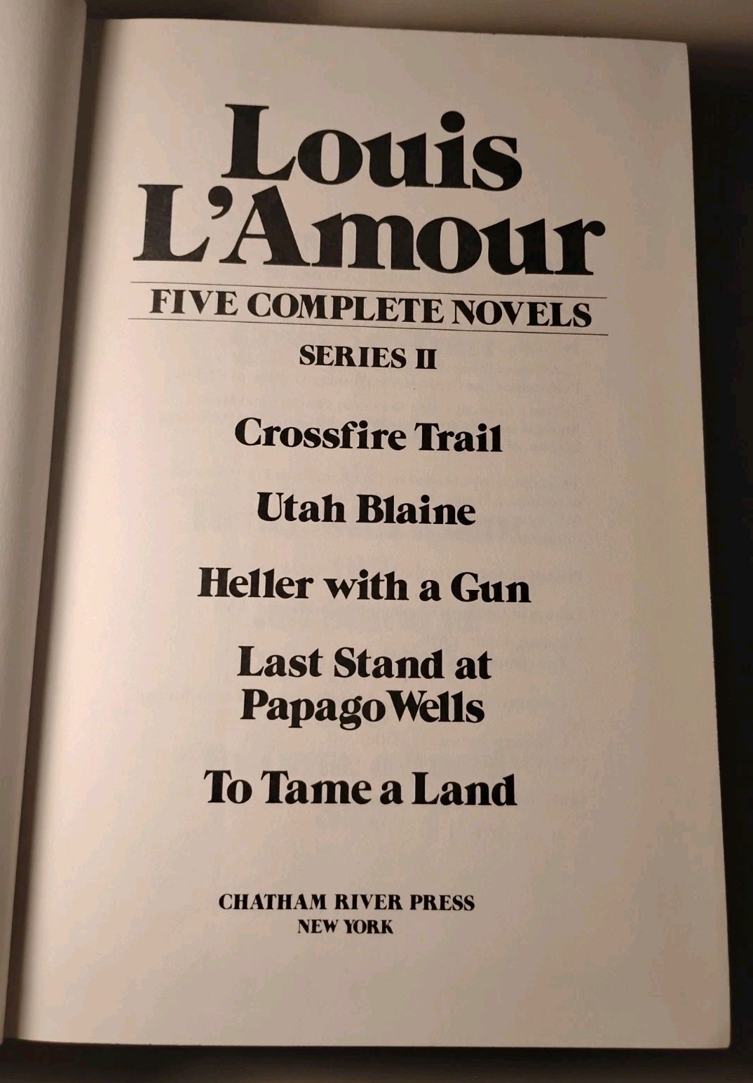 Louis L’Amour Five Novels Series II Bonded Leather Gilt Chatham River Press