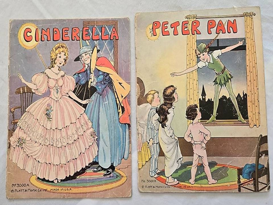 Two 1934 Vintage Children’s books Peter Pan & Cinderella. Platt & Munk s/c
