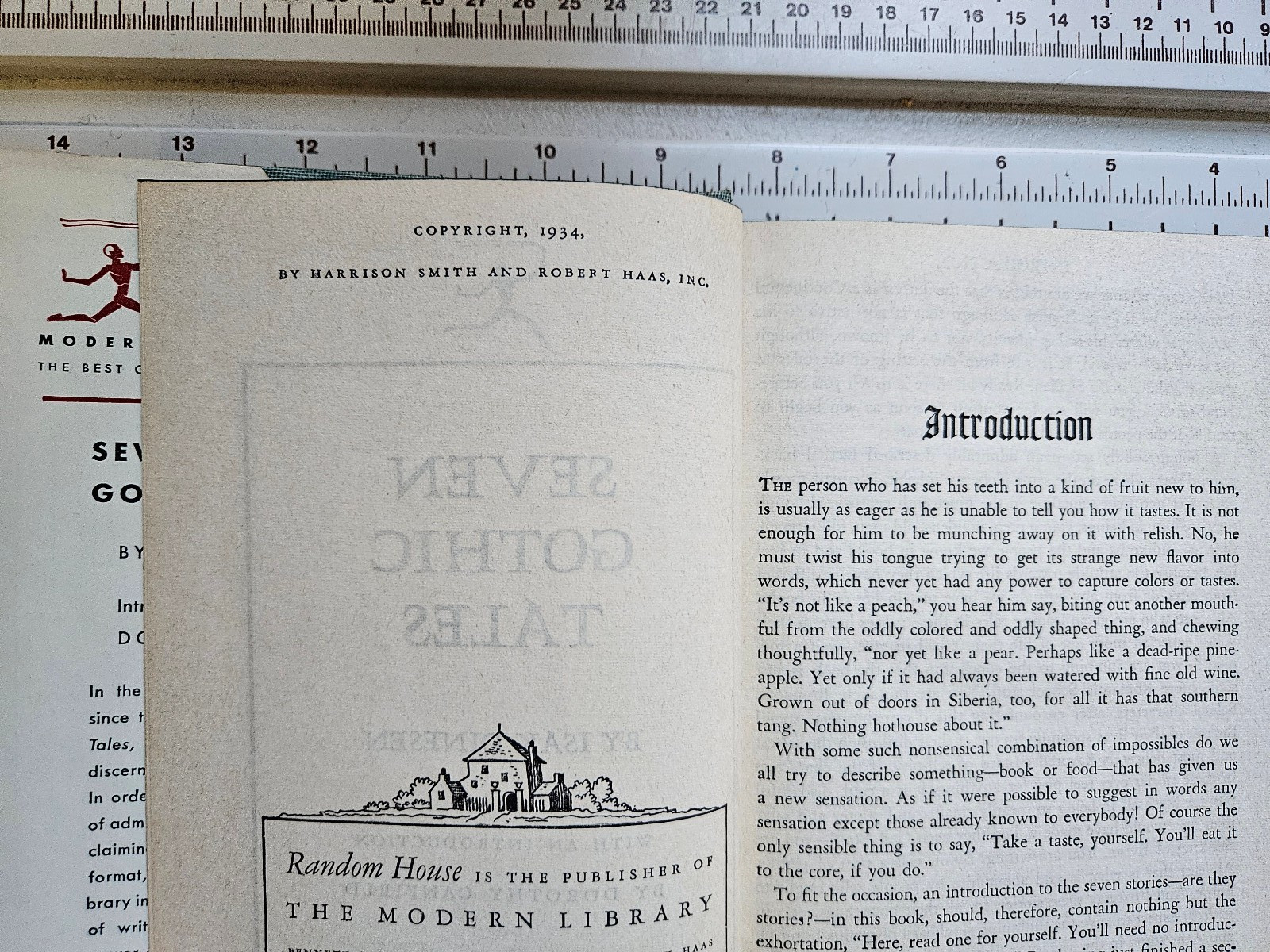 “Seven Gothic Tales” by Isak Dinesen 1934 Modern Library HC/DJ Dustjacket