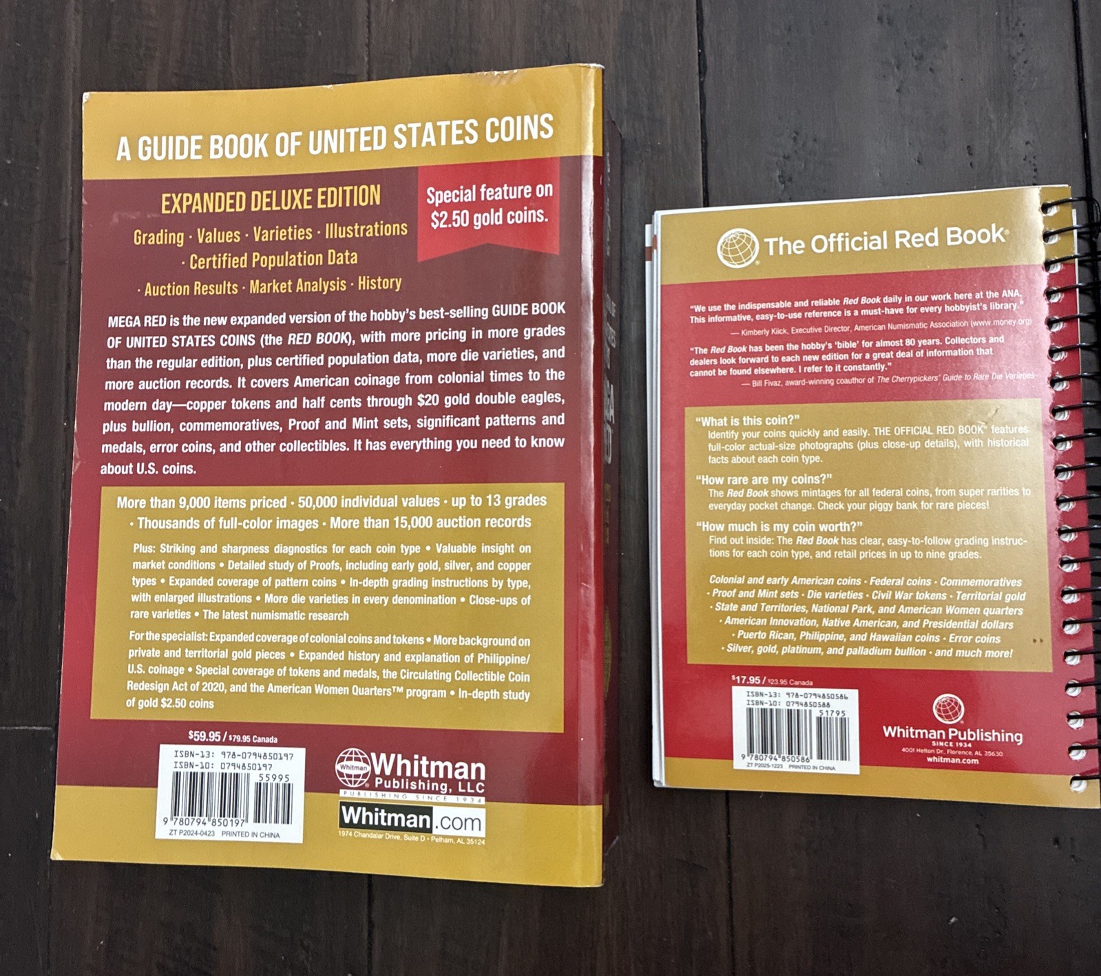 Official Book Mega Red 9th Edition And US Coins 2025 78th Ed Guide Books