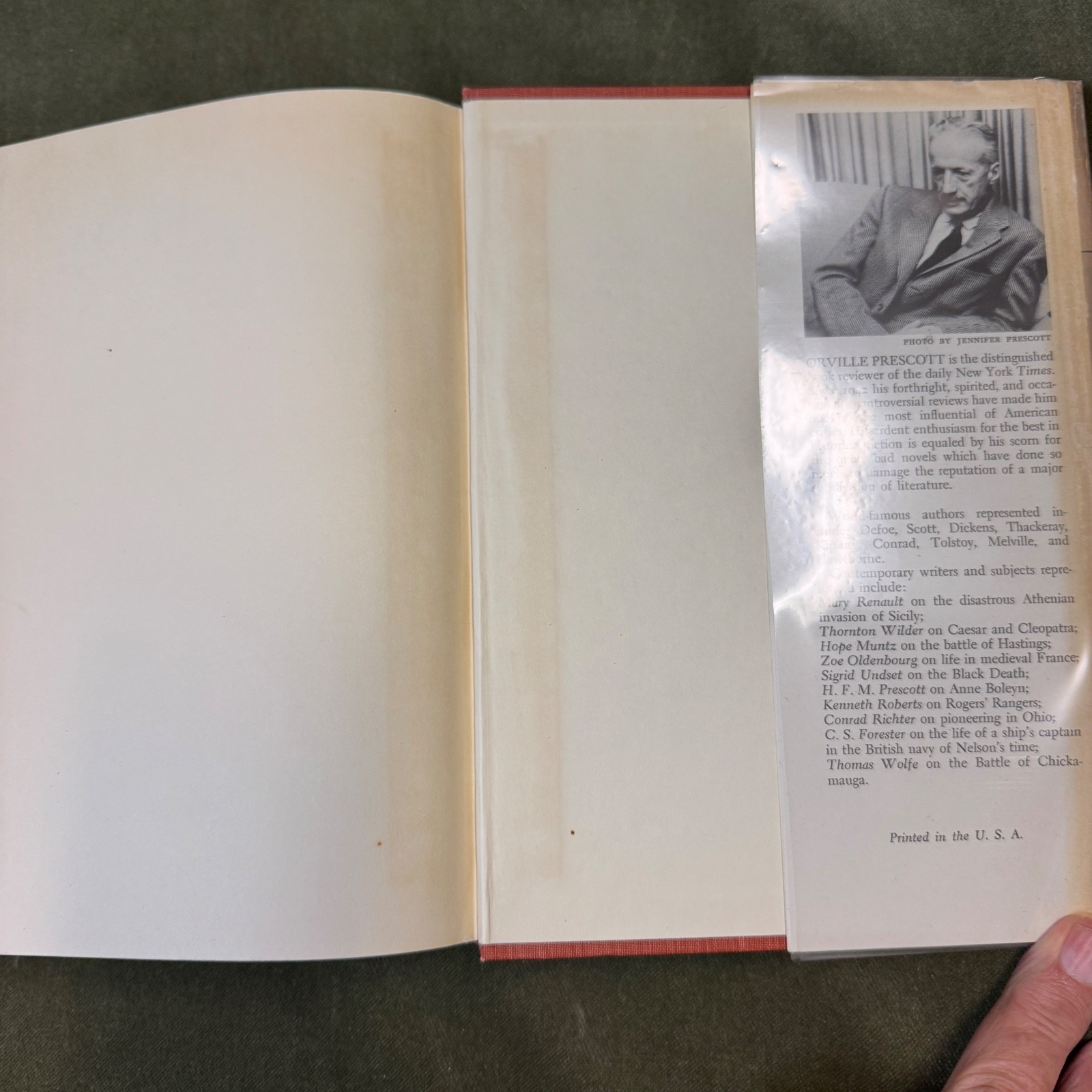 Orville Prescott – THE UNDYING PAST – 1st Edition 1st Printing HC/DJ