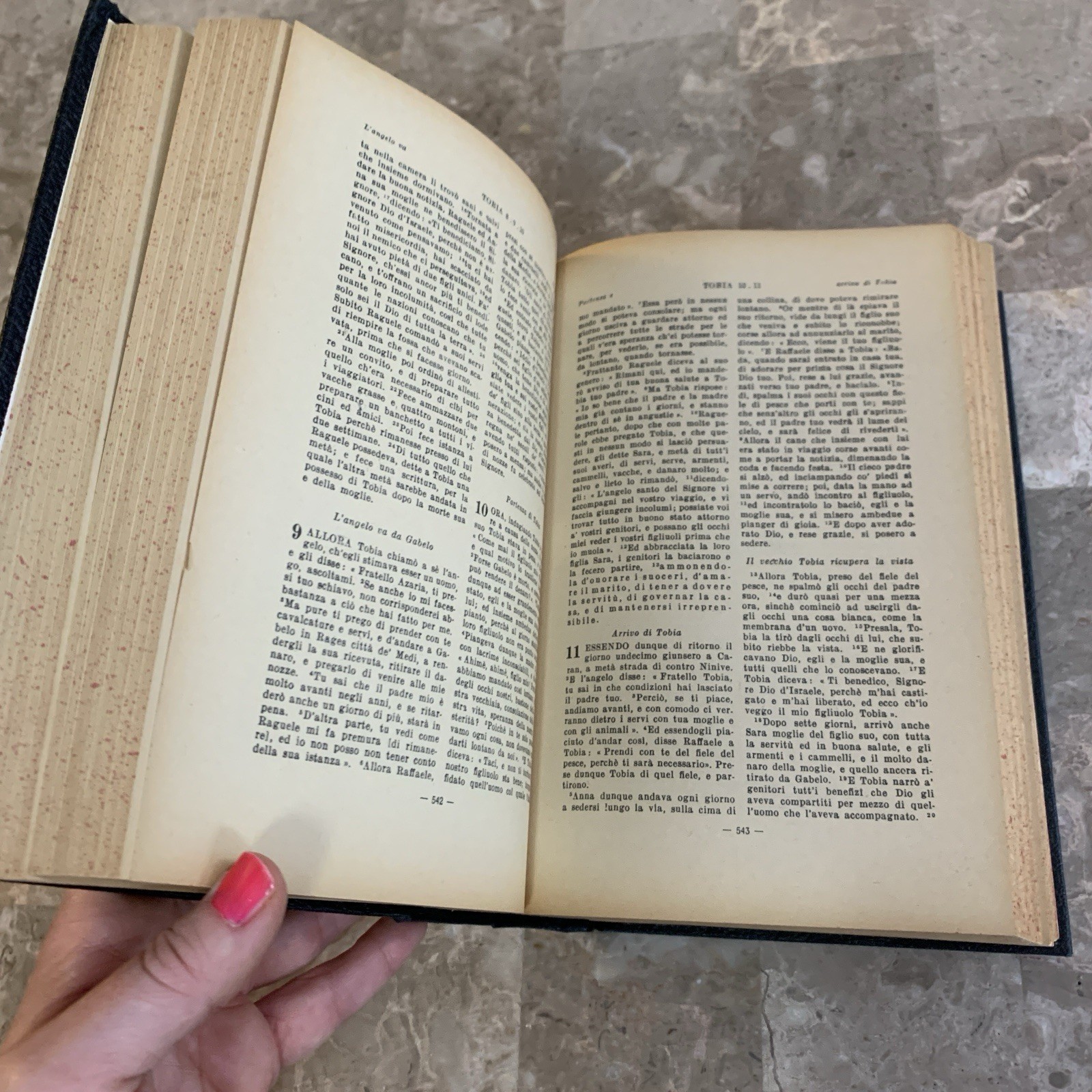 La Sacra Bibbia Vintage Italian Bible 1944 Vatican City Book Printed USA 1940s