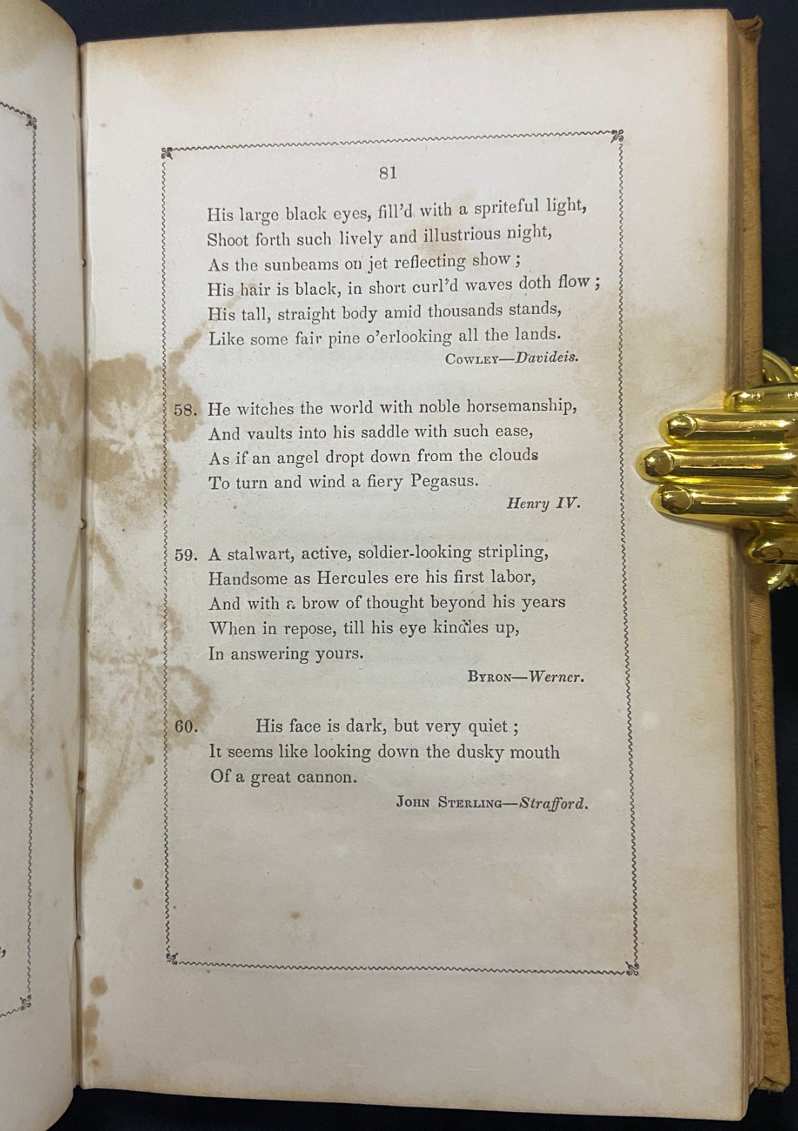 1845 ORACLES FROM THE POETS Antique Victorian Fortune Telling Parlor Game GILMAN