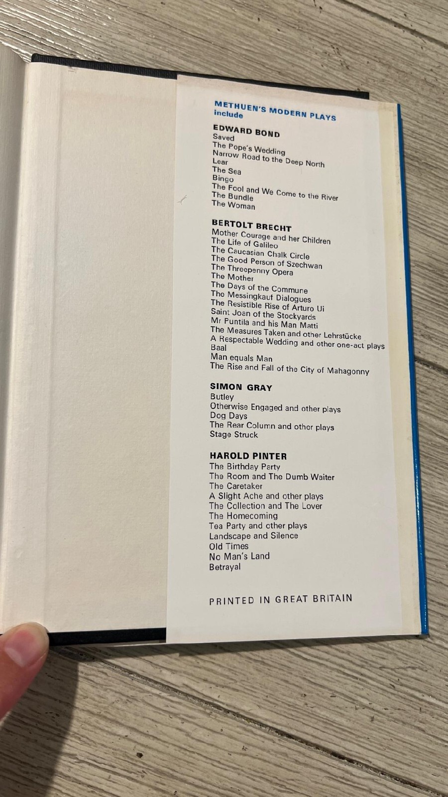 THE HOTHOUSE a play by Harold Pinter – 1st Edition, Very Good