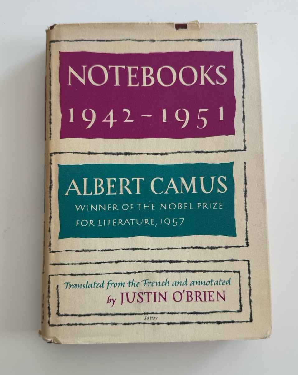 Notebooks 1935-1942 – Albert Camus. 1st American Edition. 1963 Hardcover w. DJ