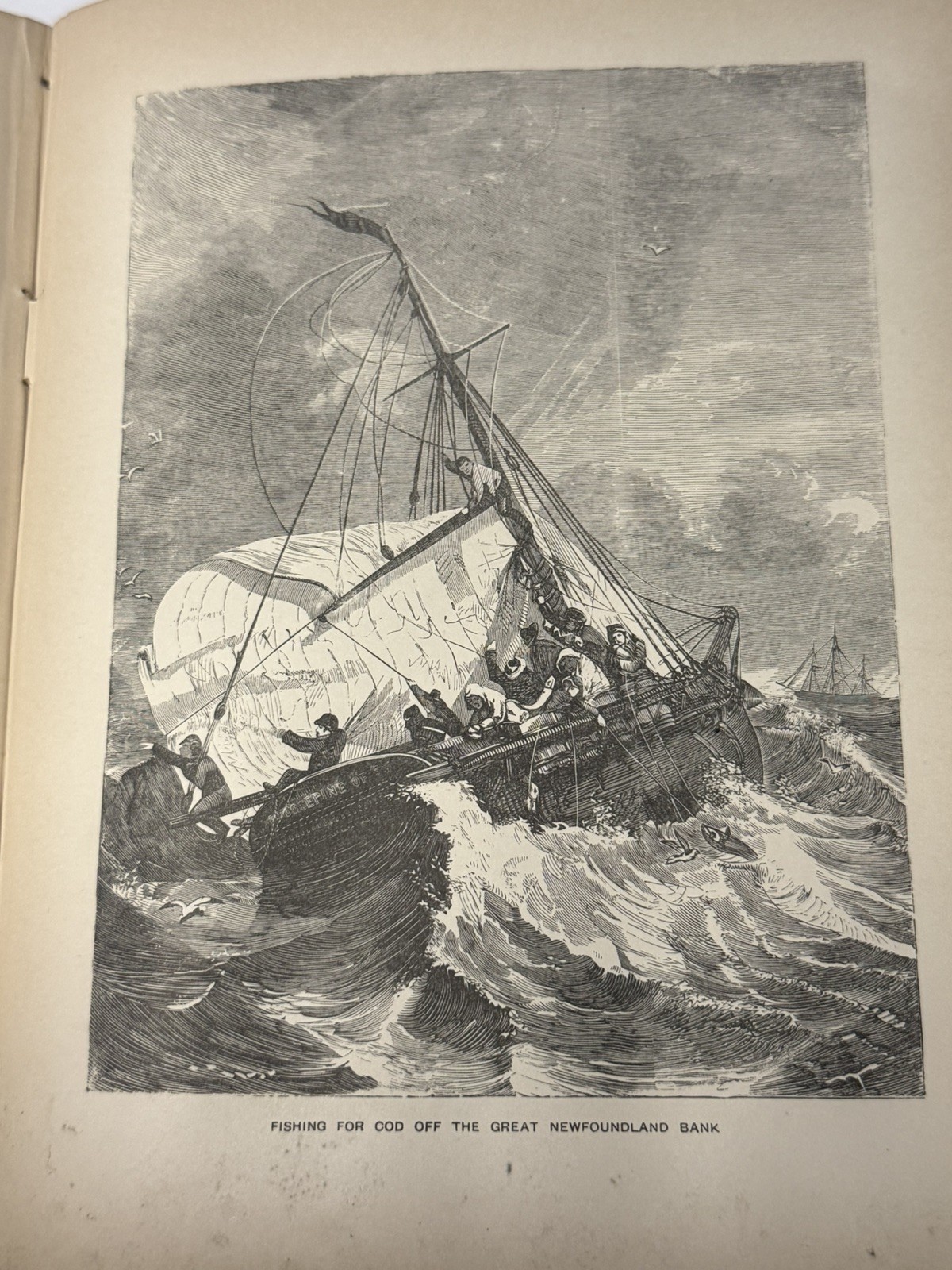 Antique Maritime Book “The Sea and Its Wonders” c.1880s – Ocean Currents Map & A