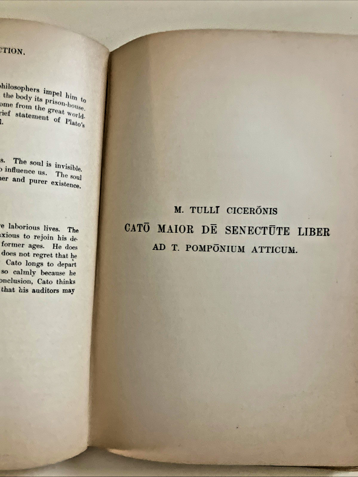M. Tulli Ciceronis Cato Maior De Senectute 1923 Latin Antique Book junk journal