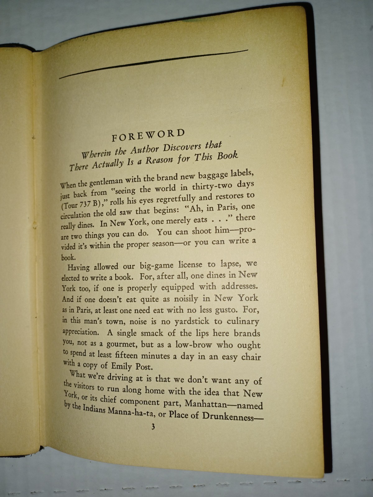 Dining In New York Book By Rian James 1930 Hardcover John Day Company NYC Rare