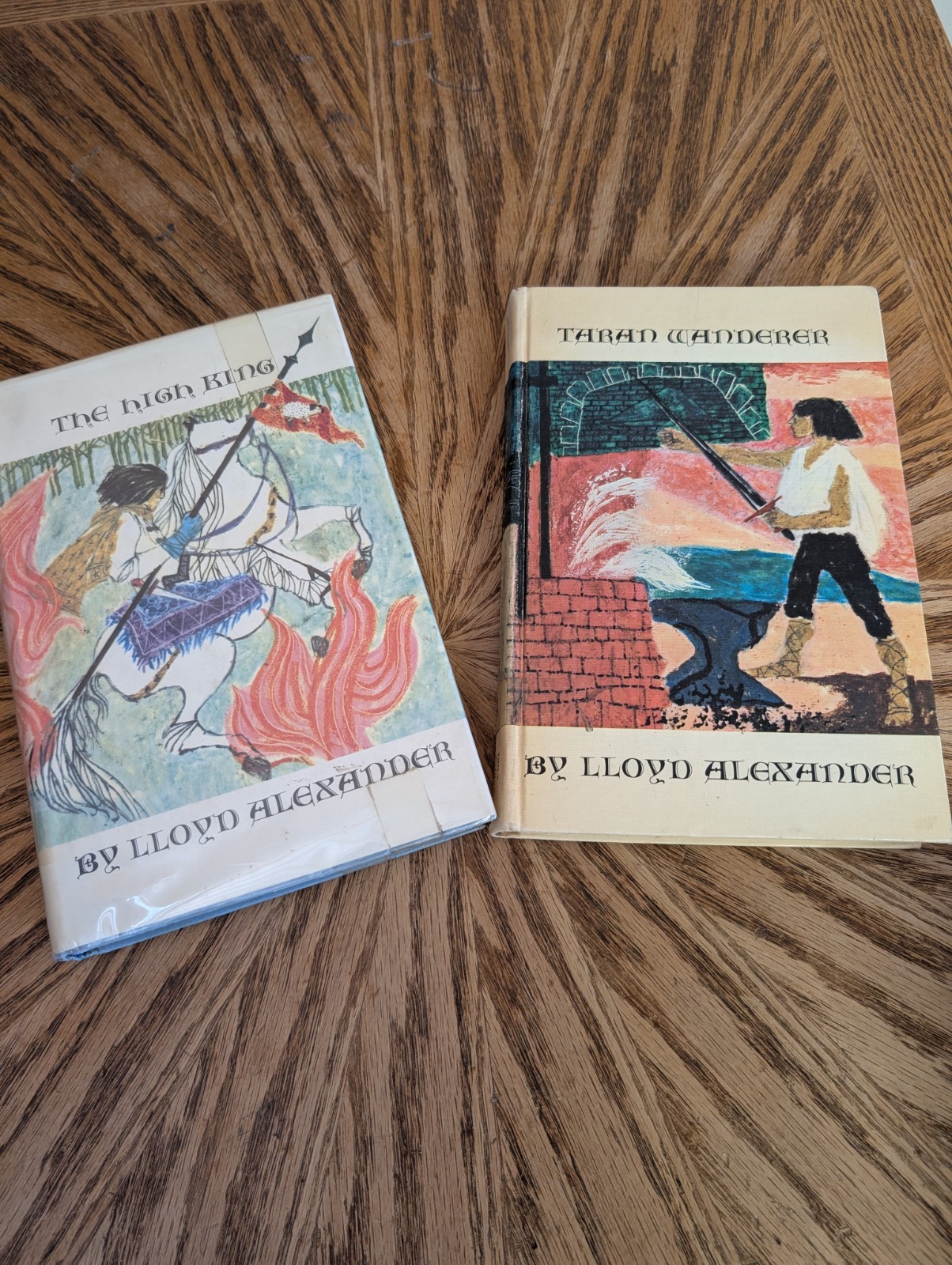 The Chronicles of Prydain Hardcover Lot of 2 Lloyd Alexander 1st Edition HCDJ