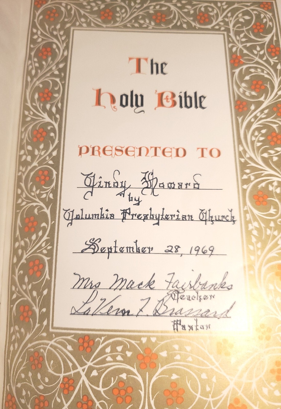 Holy Bible RSV Revised Standard Version 1950s Thomas Nelson Black Faux Leather