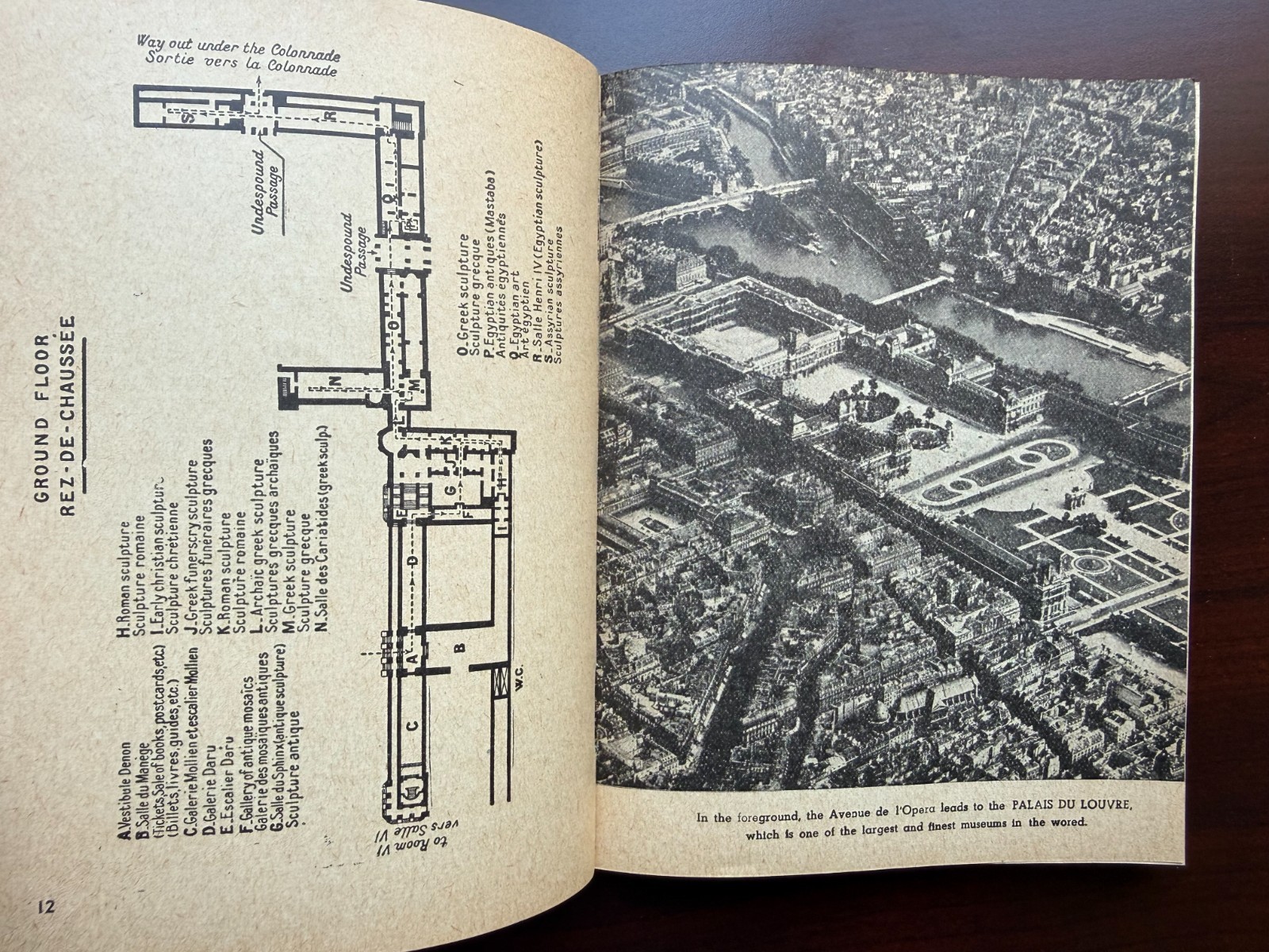 Vintage Guide Book- A Companion For a Visit to the Louvre Museum Paris, France