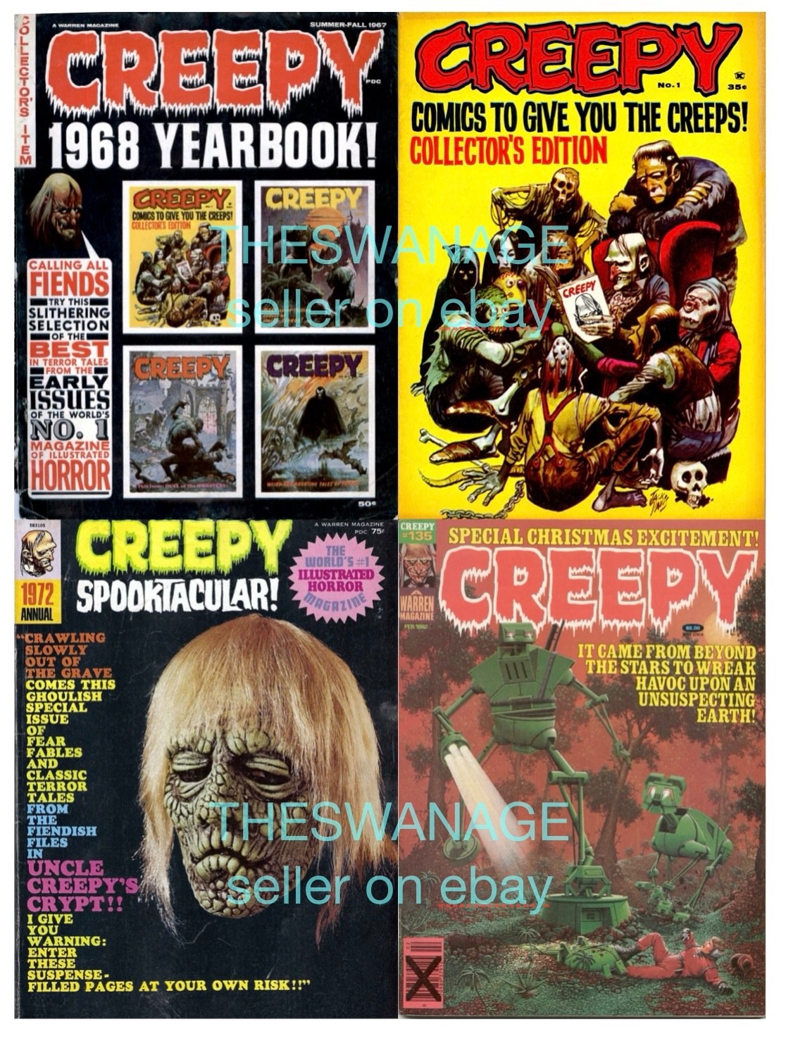 CREEPY, EERIE, VAMPIRELLA MAGAZINES FULL RUNS (400+ issues!) + EXTRAS on USB