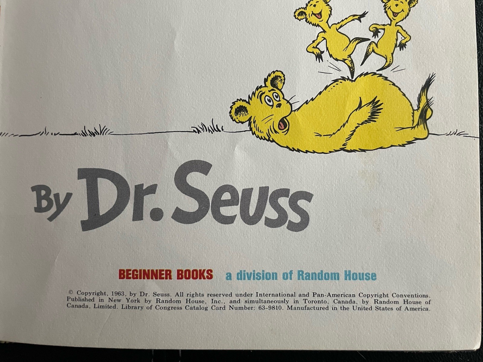 1963 Vintage “Hop on Pop” written by DR. SEUSS 1st Edition Random House Rare