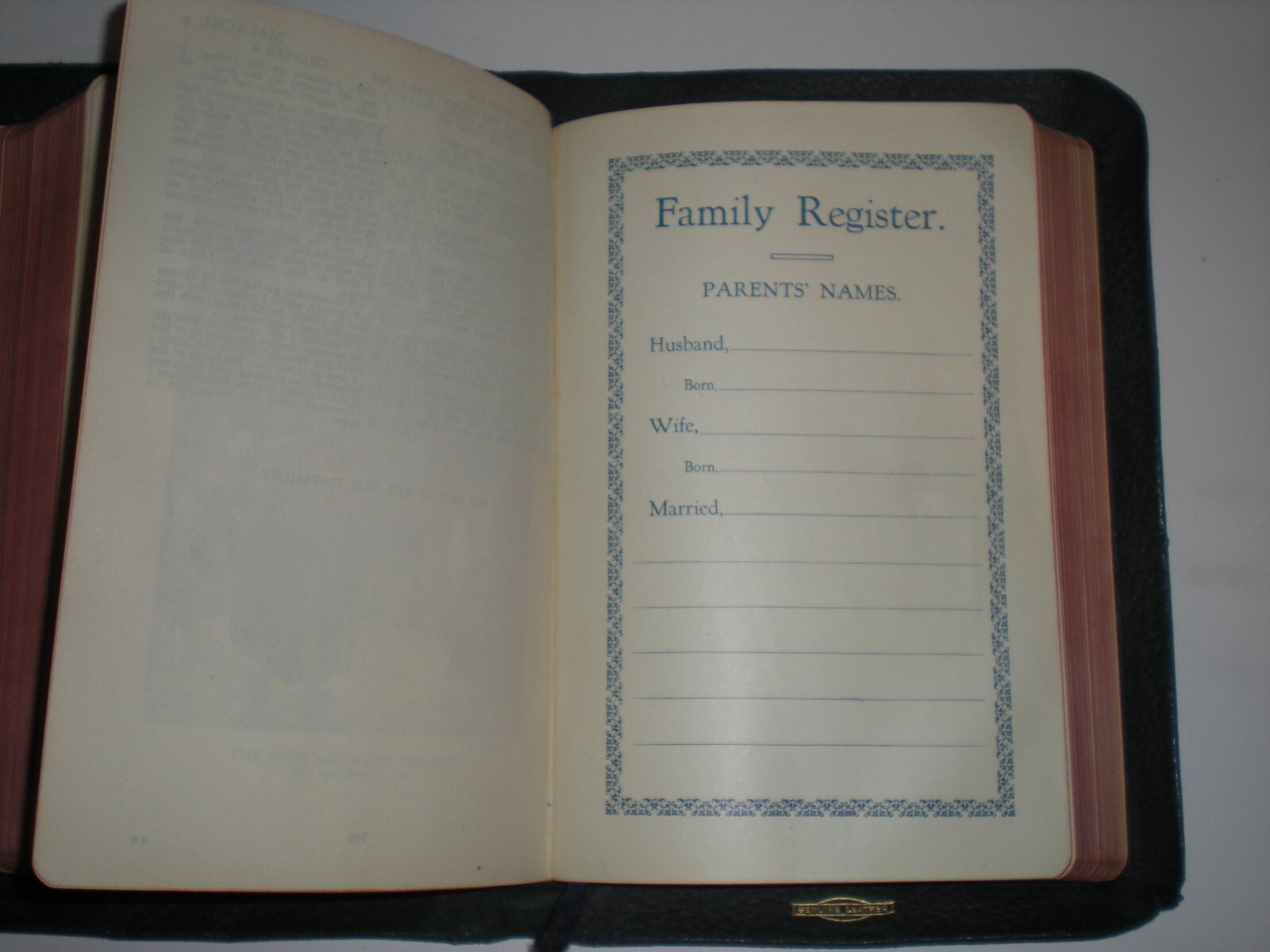 Presentation Holy Bible dist. by The Masonic History Company Chicago Ill. vtg