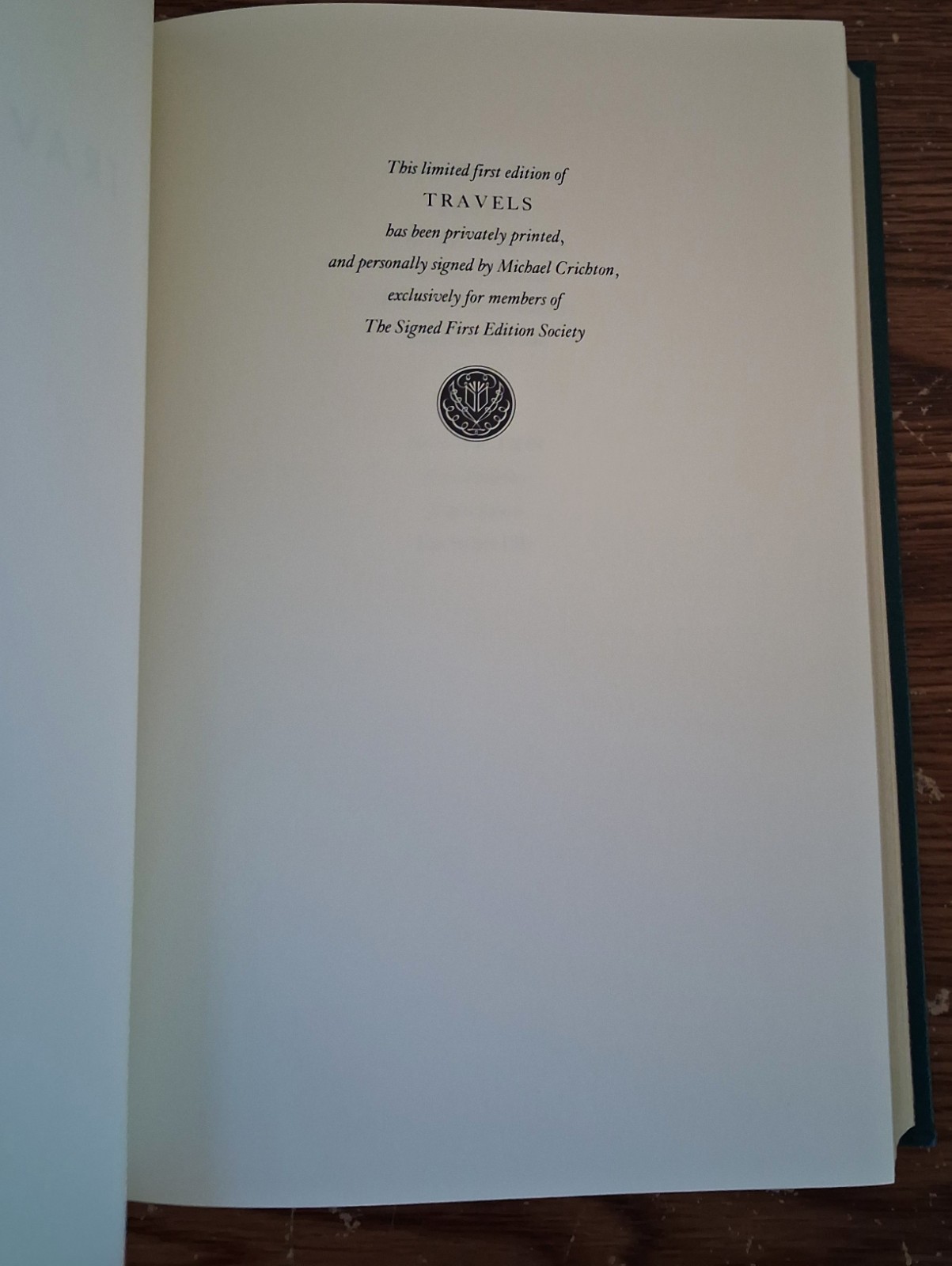 2-SIGNED Michael Crichton 1st ED Franklin Library 1988 Travels/1992 Rising Sun