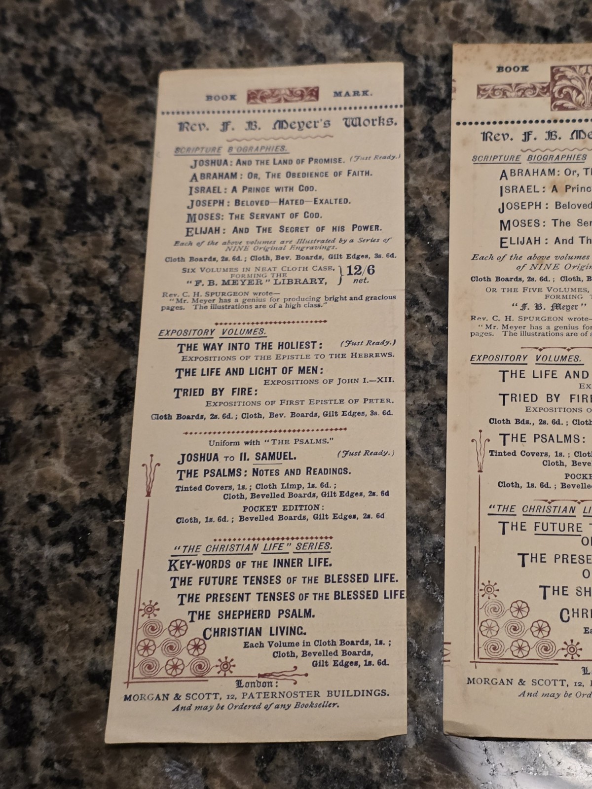 Rare Lot Of 3 F. B. Meyer Bookmarks Keswick Convention 1880s-90s + Bonus